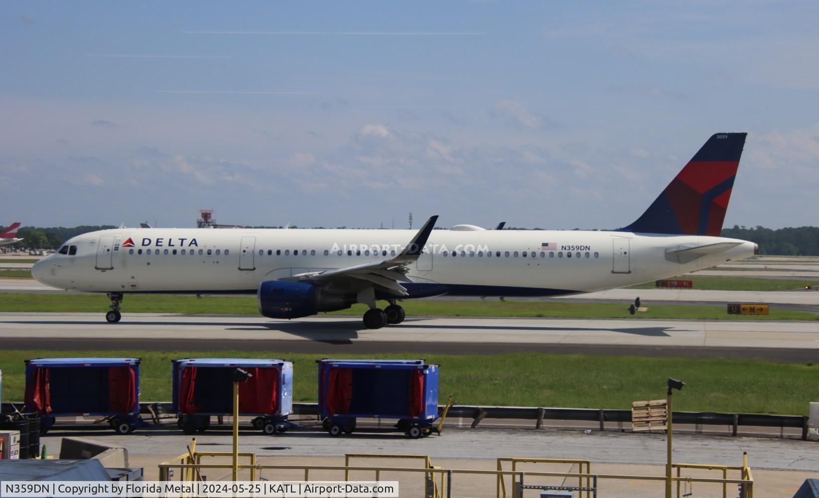 N359DN, 2018 Airbus A321-211 C/N 9370, DAL A321 zx ATL-PHL