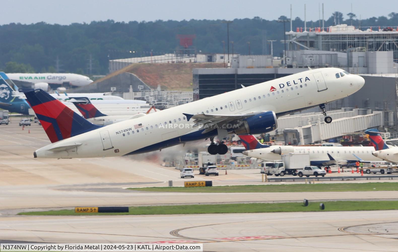 N374NW, 2001 Airbus A320-212 C/N 1646, DAL A320 zx ATL-SYR
