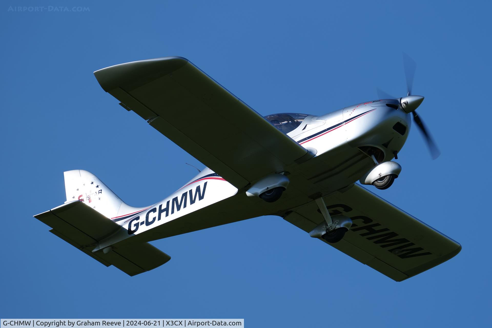 G-CHMW, 2013 Aerotechnik EV-97 Eurostar SL C/N LAA 315B-15158, Departing from Northrepps.