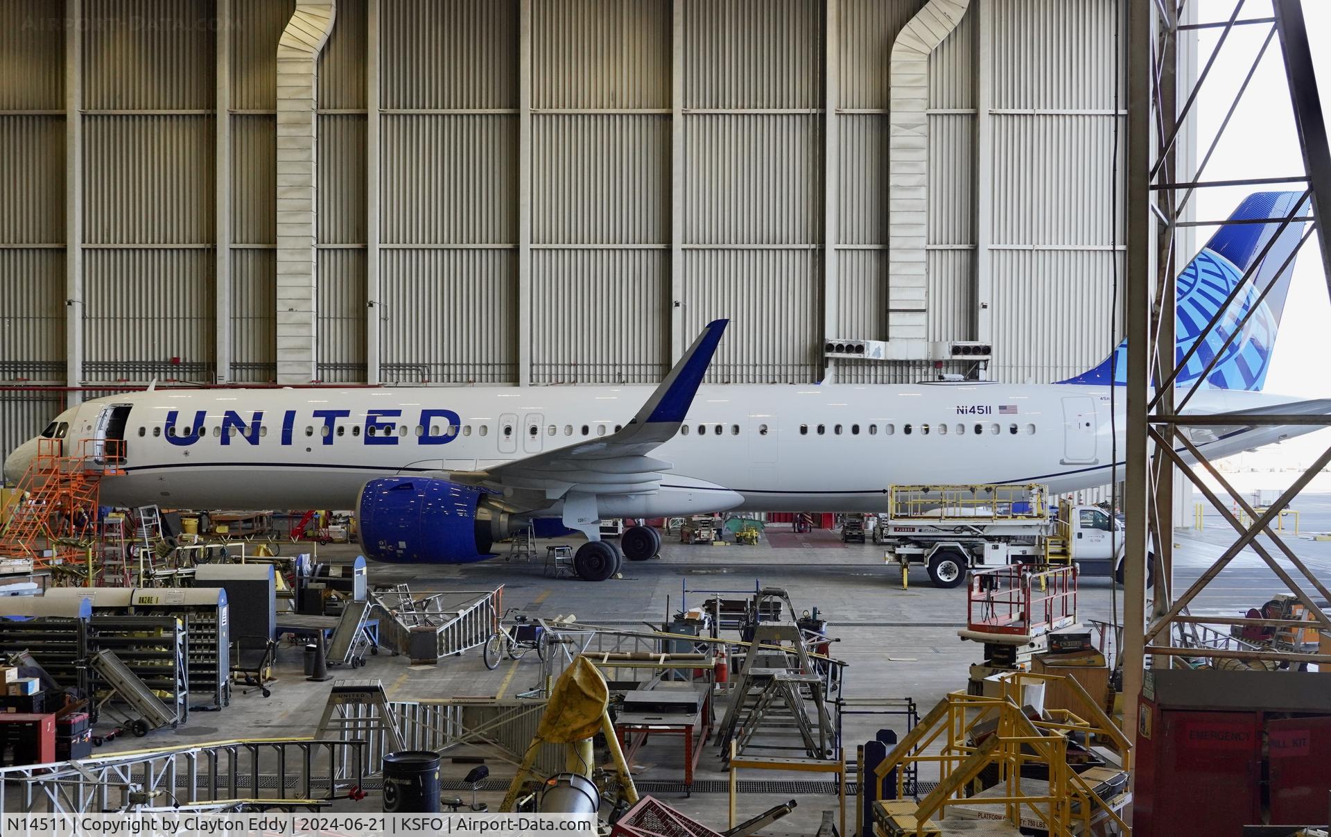 N14511, 2024 Airbus S A S A321-271NX NEO C/N 11775, SFO 2024.