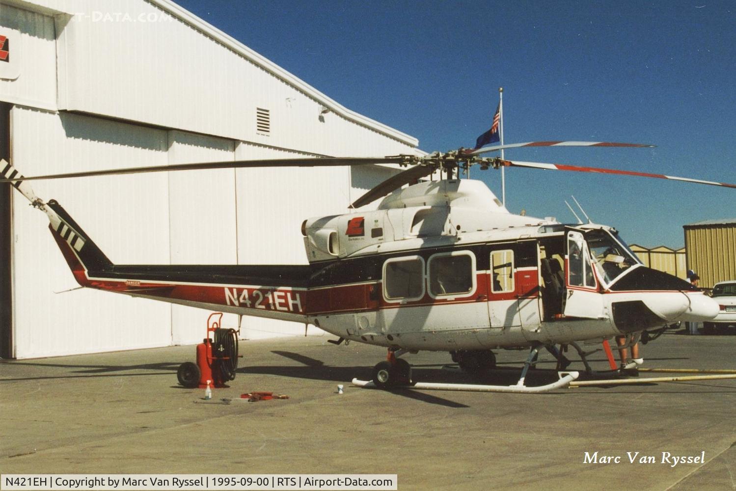 N421EH, Bell 412 C/N 33067, At the Reno Air Races in Sept 1995.