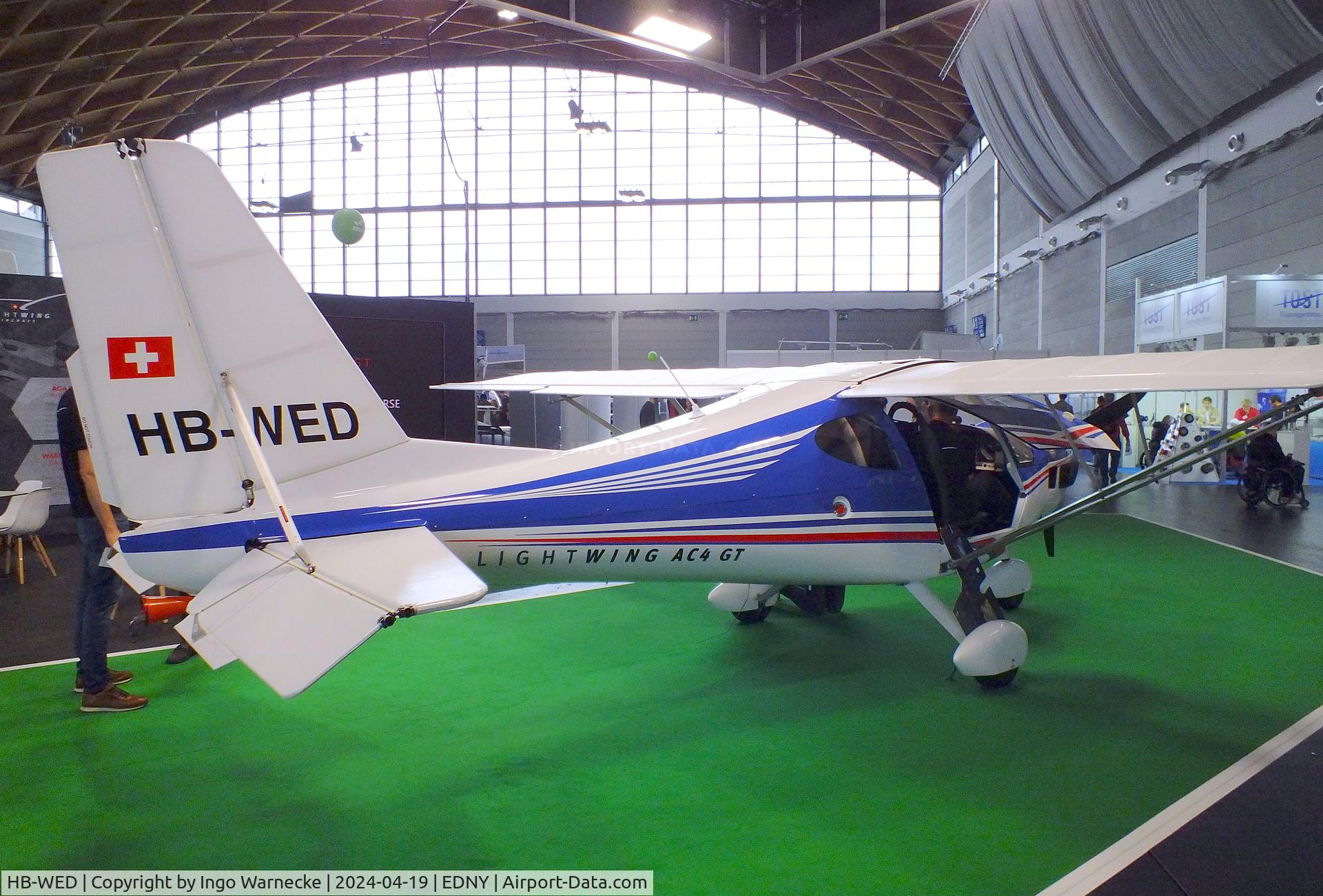 HB-WED, 2018 Light Wing AC4 CS LSA C/N 005, Light Wing AC4 CS-LSA GT with towing gear, Rotax 915 iS - at the AERO 2024, Friedrichshafen