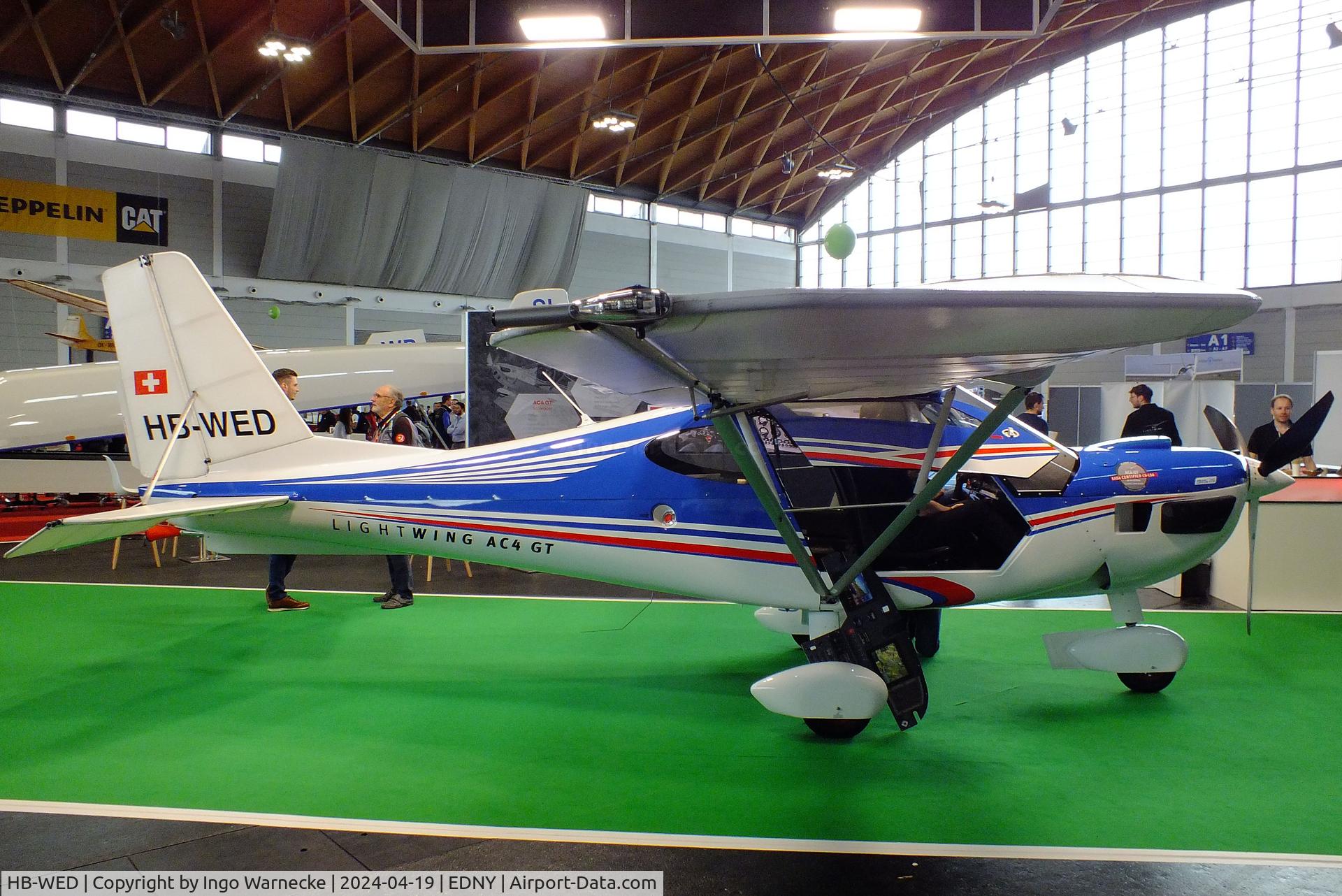 HB-WED, 2018 Light Wing AC4 CS LSA C/N 005, Light Wing AC4 CS-LSA GT with towing gear, Rotax 915 iS - at the AERO 2024, Friedrichshafen