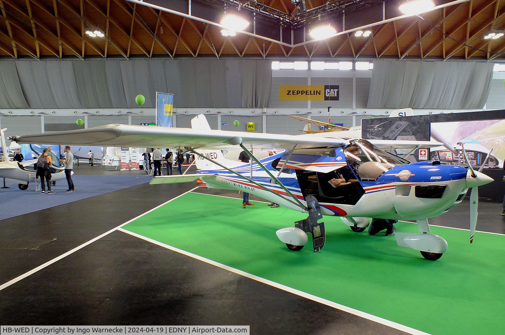 HB-WED, 2018 Light Wing AC4 CS LSA C/N 005, Light Wing AC4 CS-LSA GT with towing gear, Rotax 915 iS - at the AERO 2024, Friedrichshafen