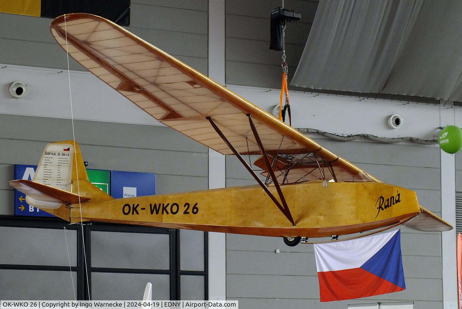 OK-WKO 26, 2017 Elsnic / Jiri Lenik EL-2M-LS Sedy Vlk replica C/N 01, Elsnic / Jiri Lenik EL-2M-LS Sedy Vlk replica at the AERO 2024, Friedrichshafen