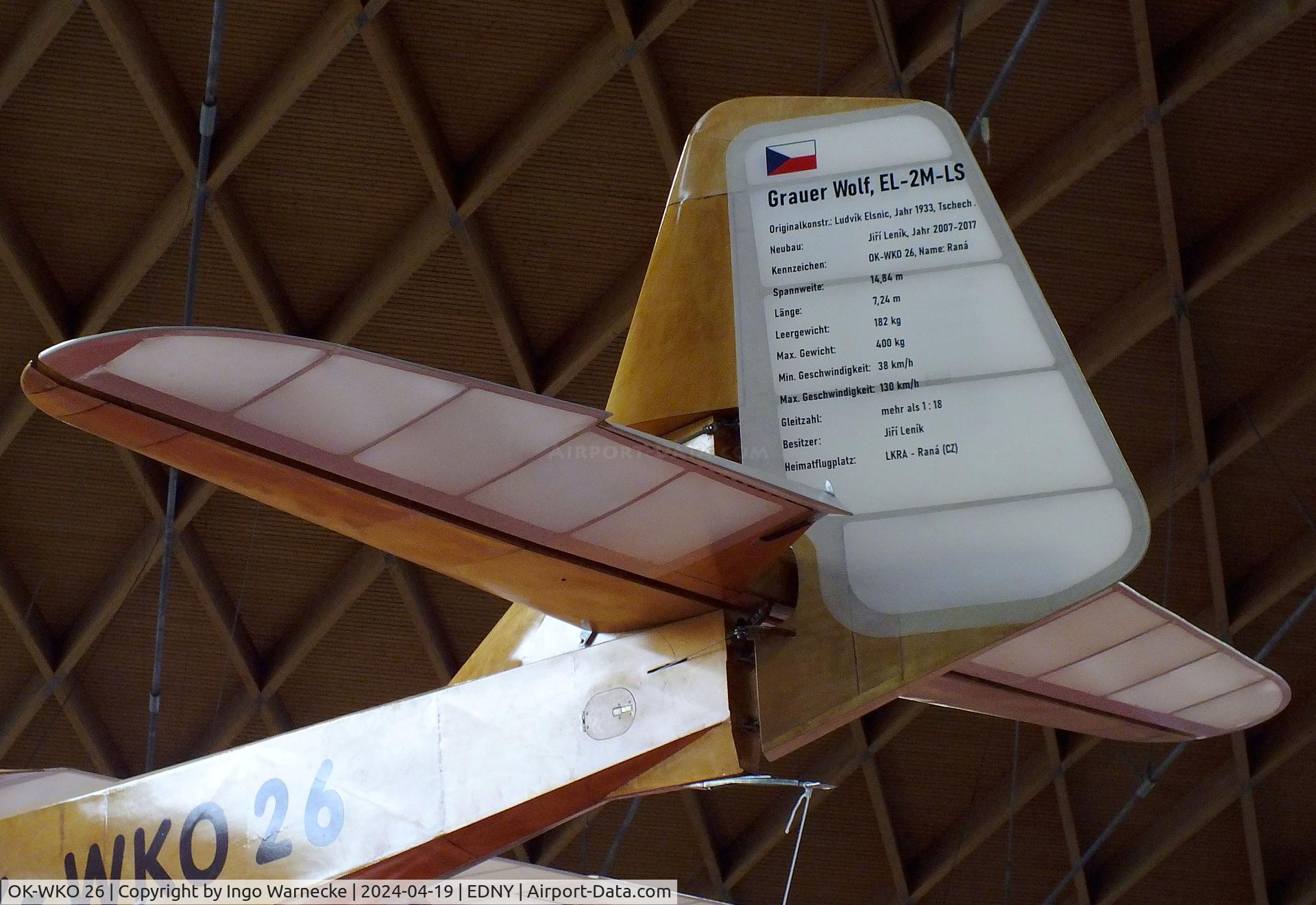 OK-WKO 26, 2017 Elsnic / Jiri Lenik EL-2M-LS Sedy Vlk replica C/N 01, Elsnic / Jiri Lenik EL-2M-LS Sedy Vlk replica at the AERO 2024, Friedrichshafen