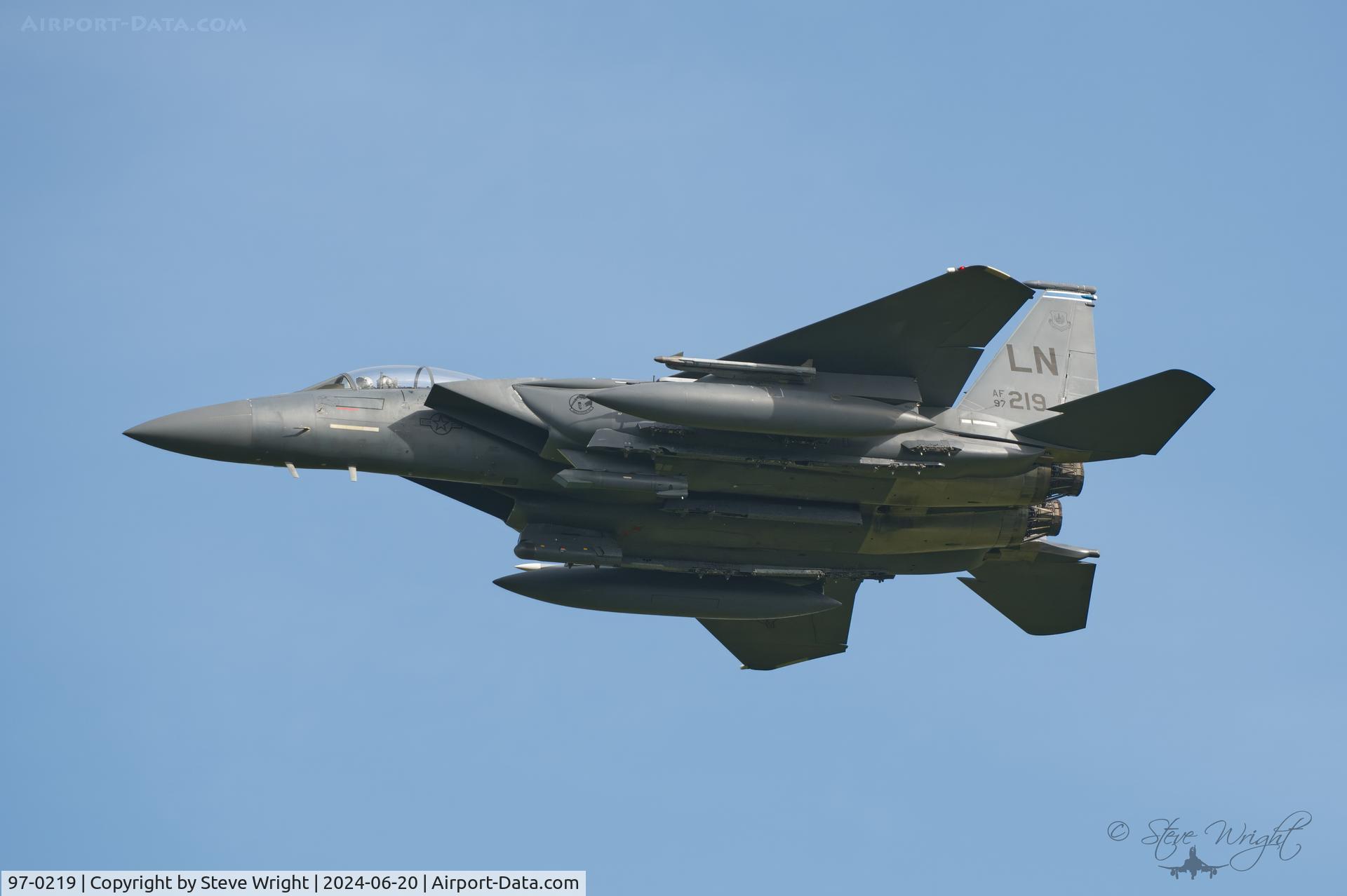 97-0219, McDonnell Douglas F-15E-61-MC Strike Eagle Strike Eagle C/N 1357/E218, Cad East, Mach Loop. Cymru