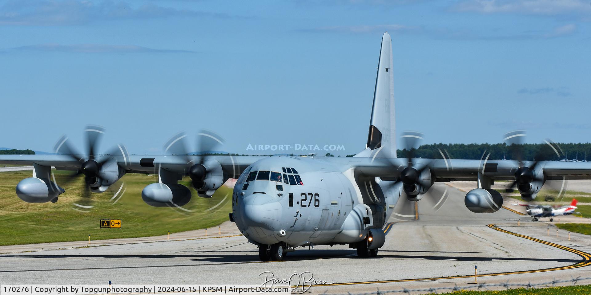 170276, Lockheed KC-130J C/N 382-5959, OTIS06 taxiing up to RW34 while CAP Flight taxis out of PCA