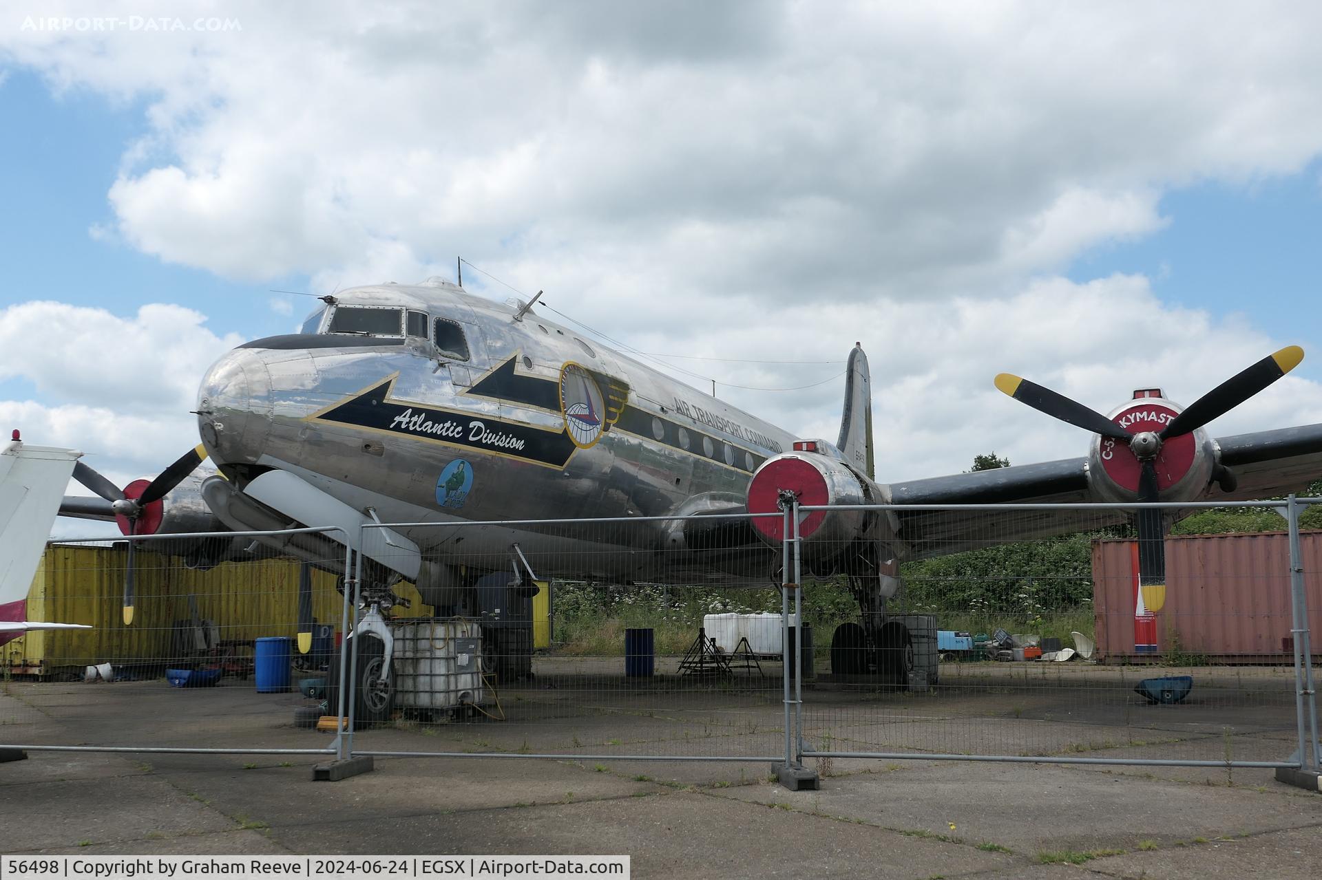 56498, 1945 Douglas C-54Q-1-DC Skymaster (DC-4A) C/N 10630, Parked at North Weald.