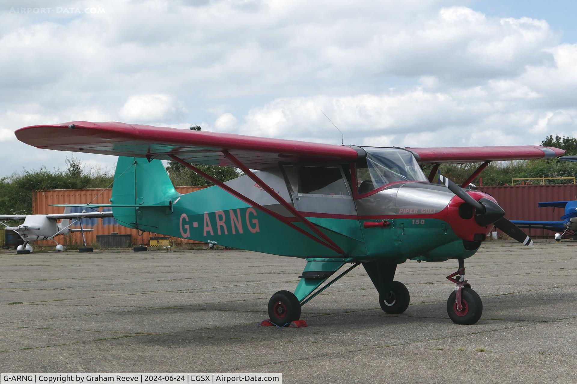 G-ARNG, 1961 Piper PA-22-108 Colt Colt C/N 22-8547, Parked at North Weald.