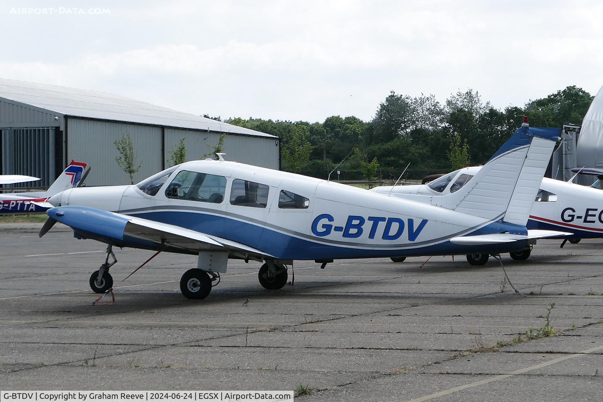 G-BTDV, 1978 Piper PA-28-161 Cherokee Warrior II C/N 28-7816355, Parked at North Weald.