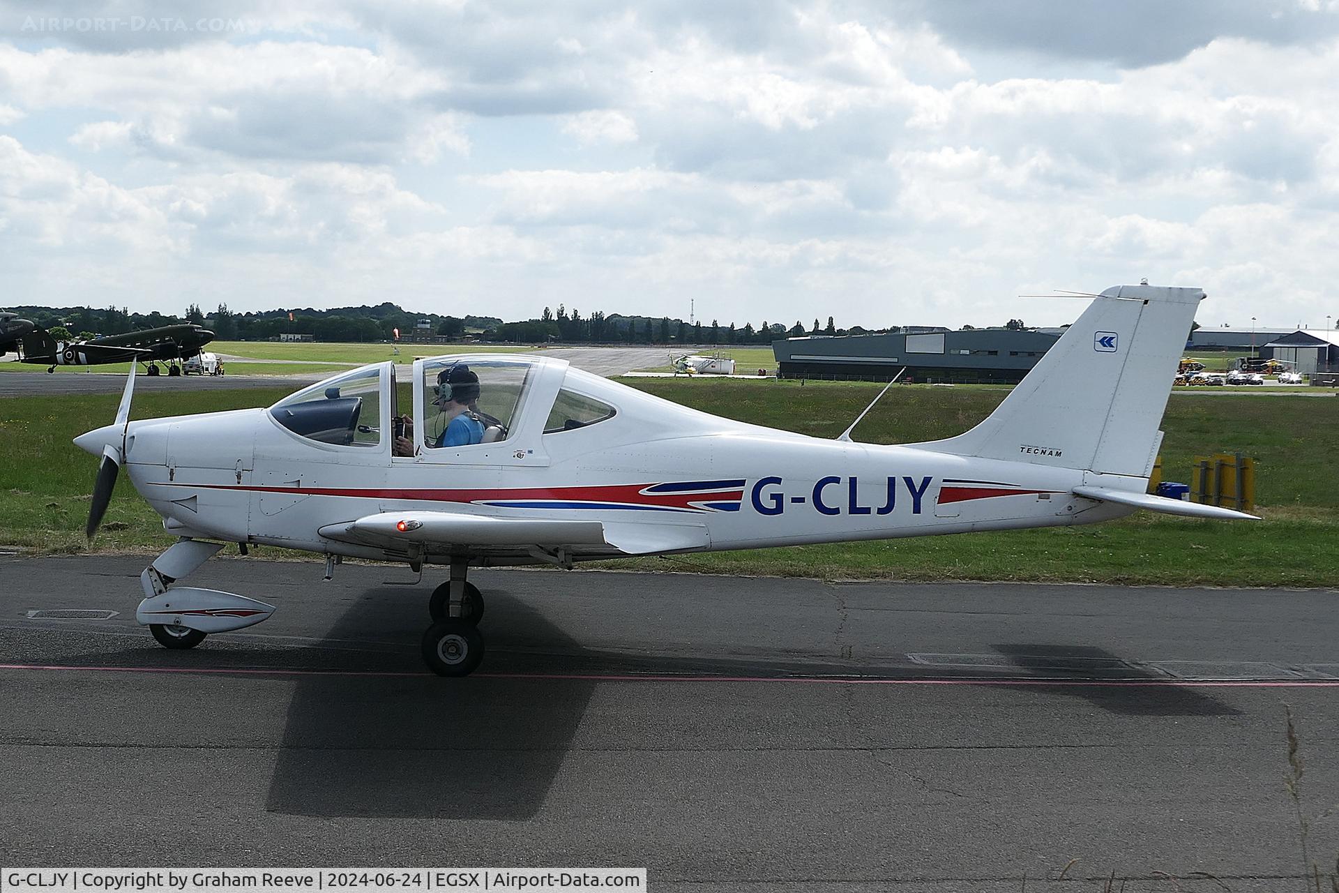 G-CLJY, 2011 Tecnam P-2002JF C/N 155, Departing from North Weald.