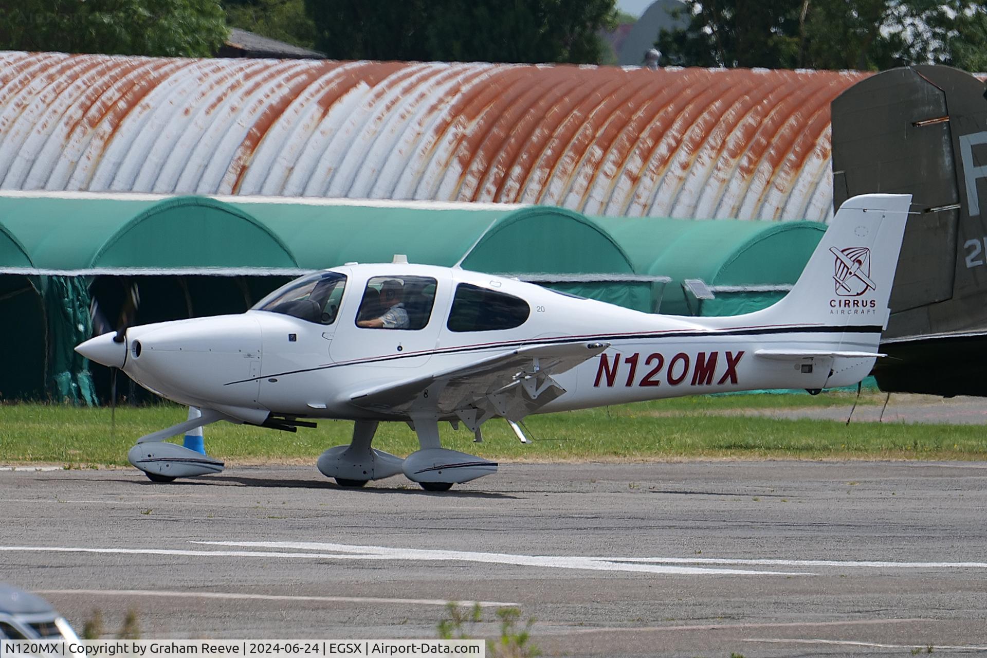 N120MX, 2015 Cirrus SR20 C/N 2281, Just landed at North Weald.