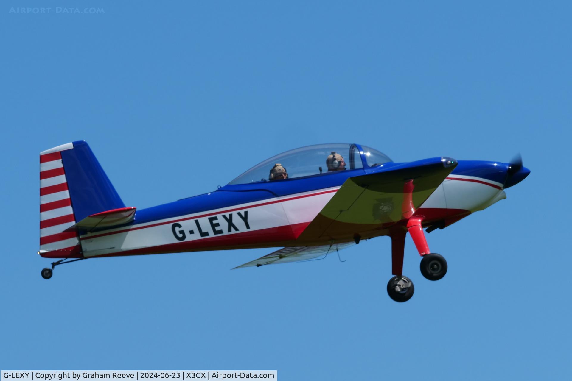 G-LEXY, 2010 Vans RV-8 C/N 303-14756, Departing from Northrepps.