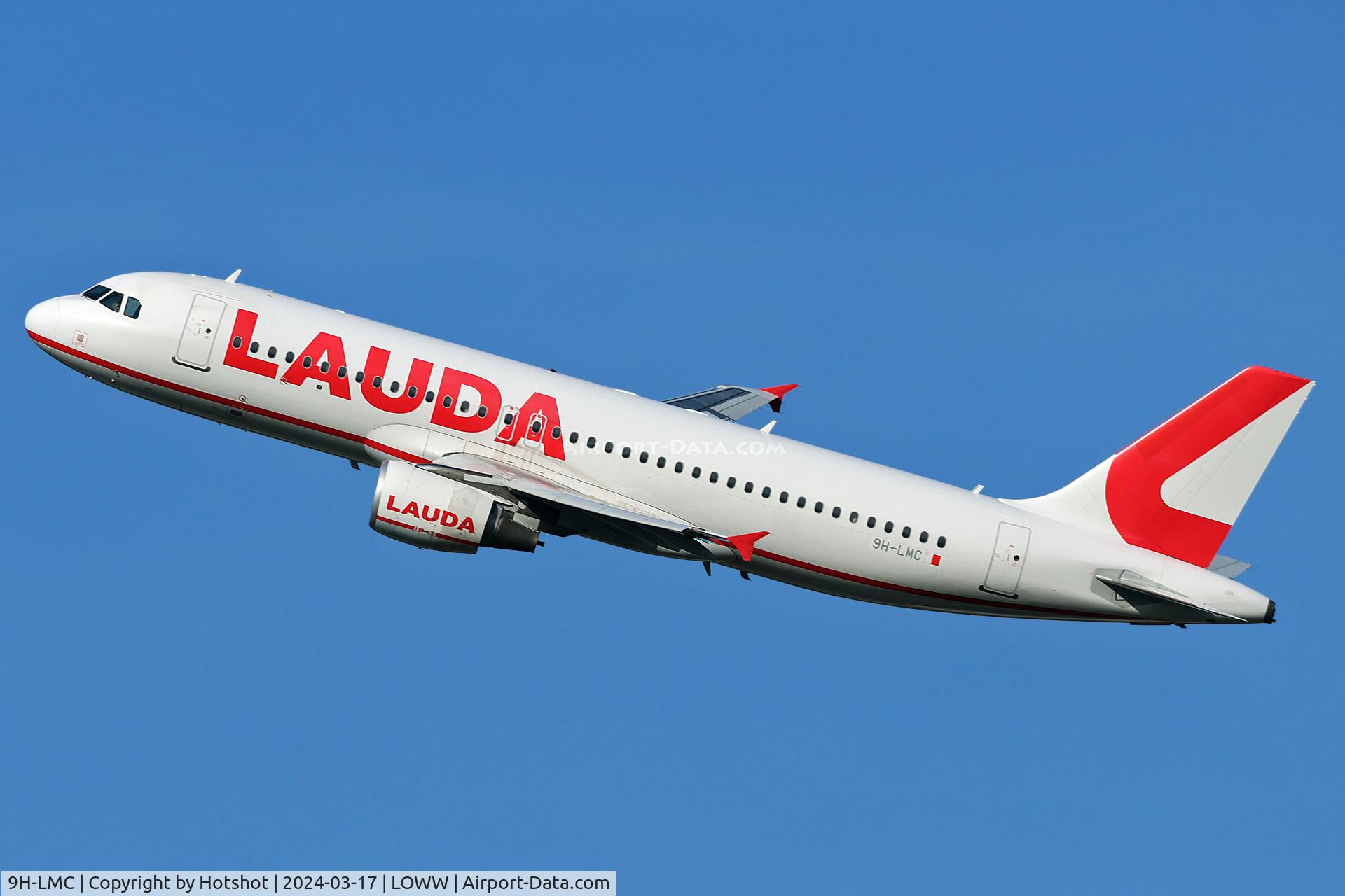 9H-LMC, 2007 Airbus A320-214 C/N 3063, Left bank after departure from runway 29.