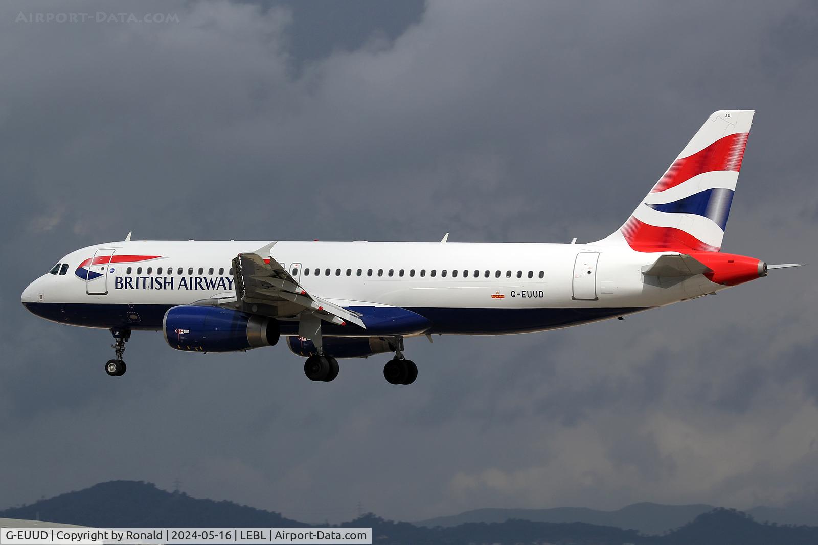 G-EUUD, 2002 Airbus A320-232 C/N 1760, at bcn