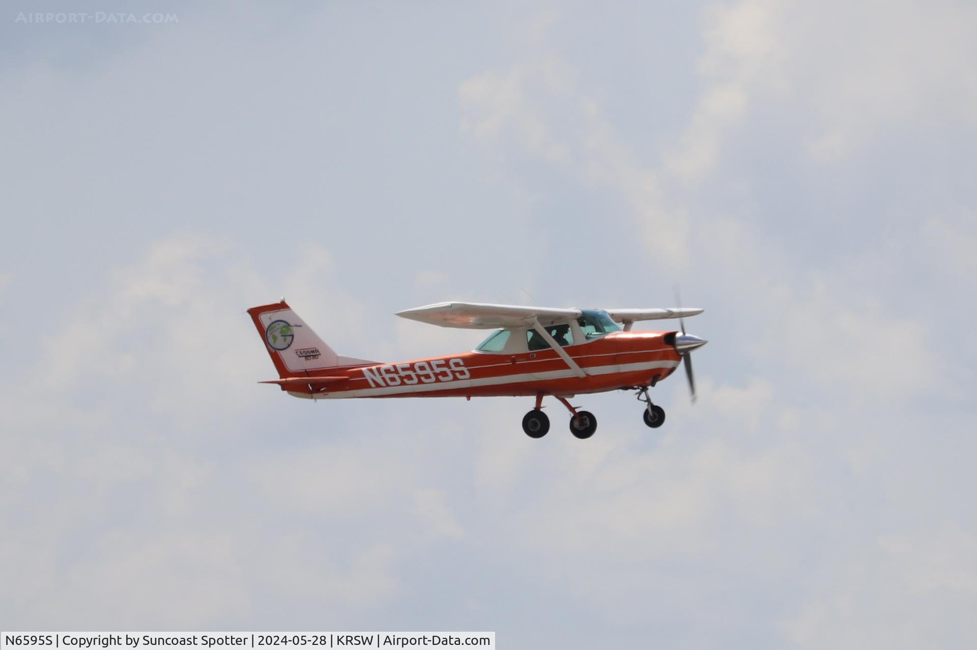 N6595S, 1967 Cessna 150H C/N 15067395, Cessna 150 N659S departs Runway 24 at Southwest Florida International Airport enroute to Immokalee Regional Airport