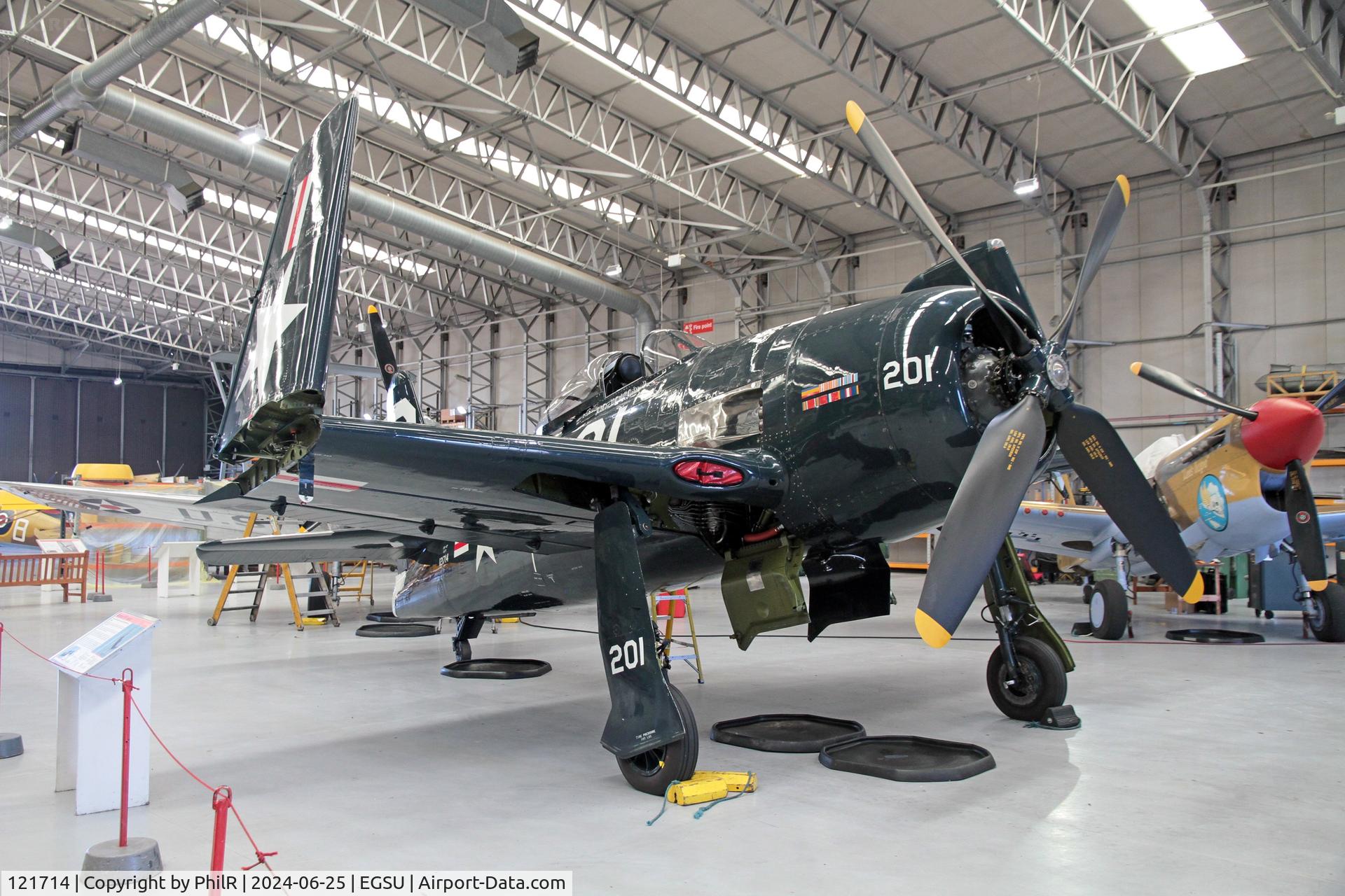 121714, 1948 Grumman F8F-2 (G58) Bearcat C/N D.1088, 121714 G-RUMM 1948 Grumman F8F-2P Bearcat Duxford 25.06.24