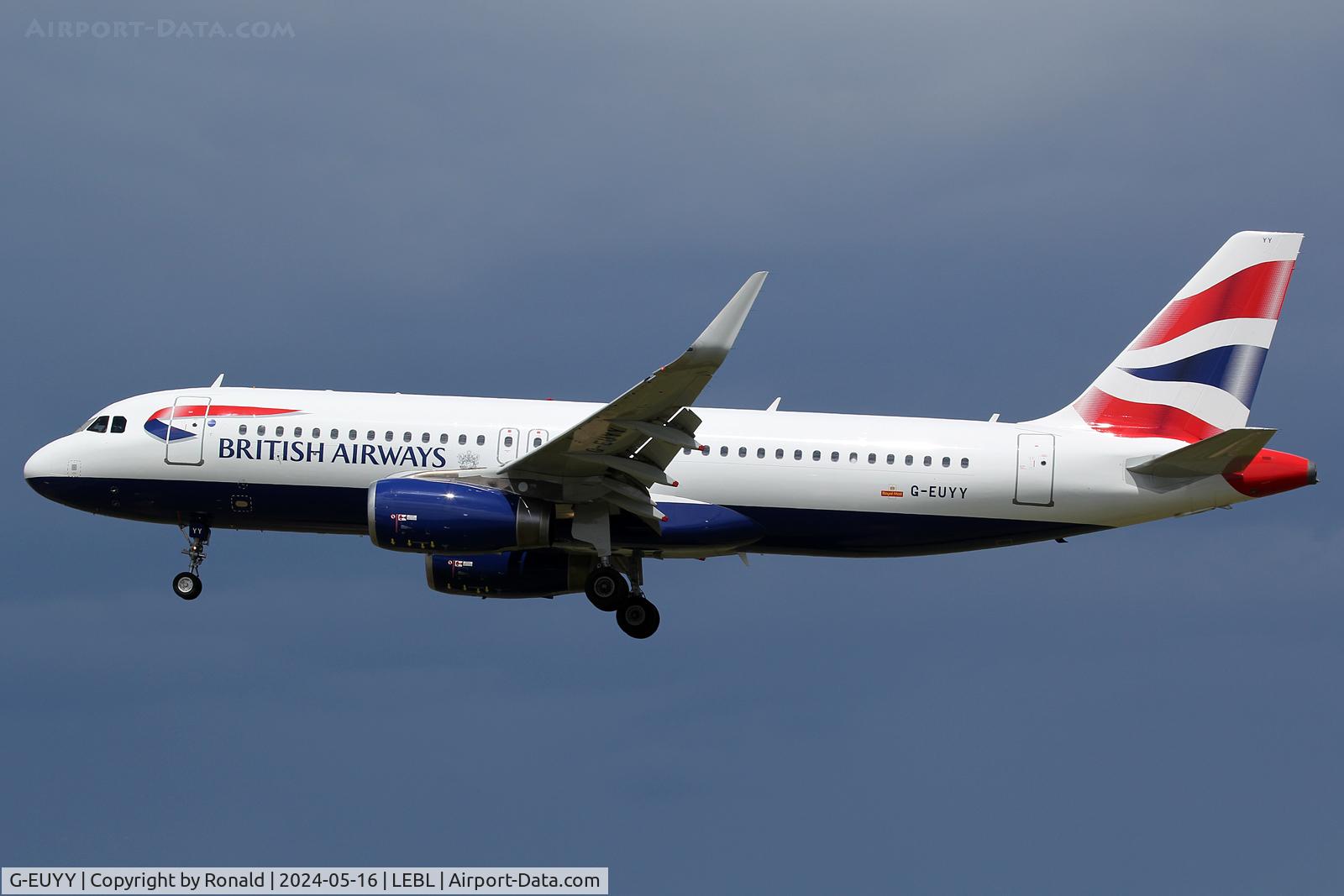G-EUYY, 2014 Airbus A320-232 C/N 6290, at bcn