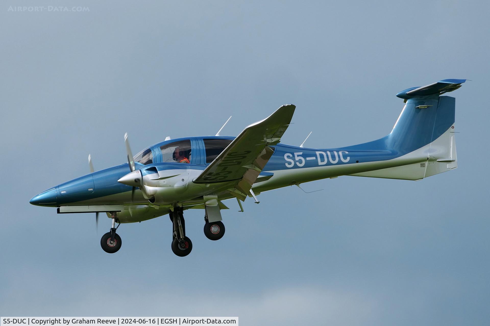 S5-DUC, 2023 Diamond DA62 C/N Unknown, Landing at Norwich.