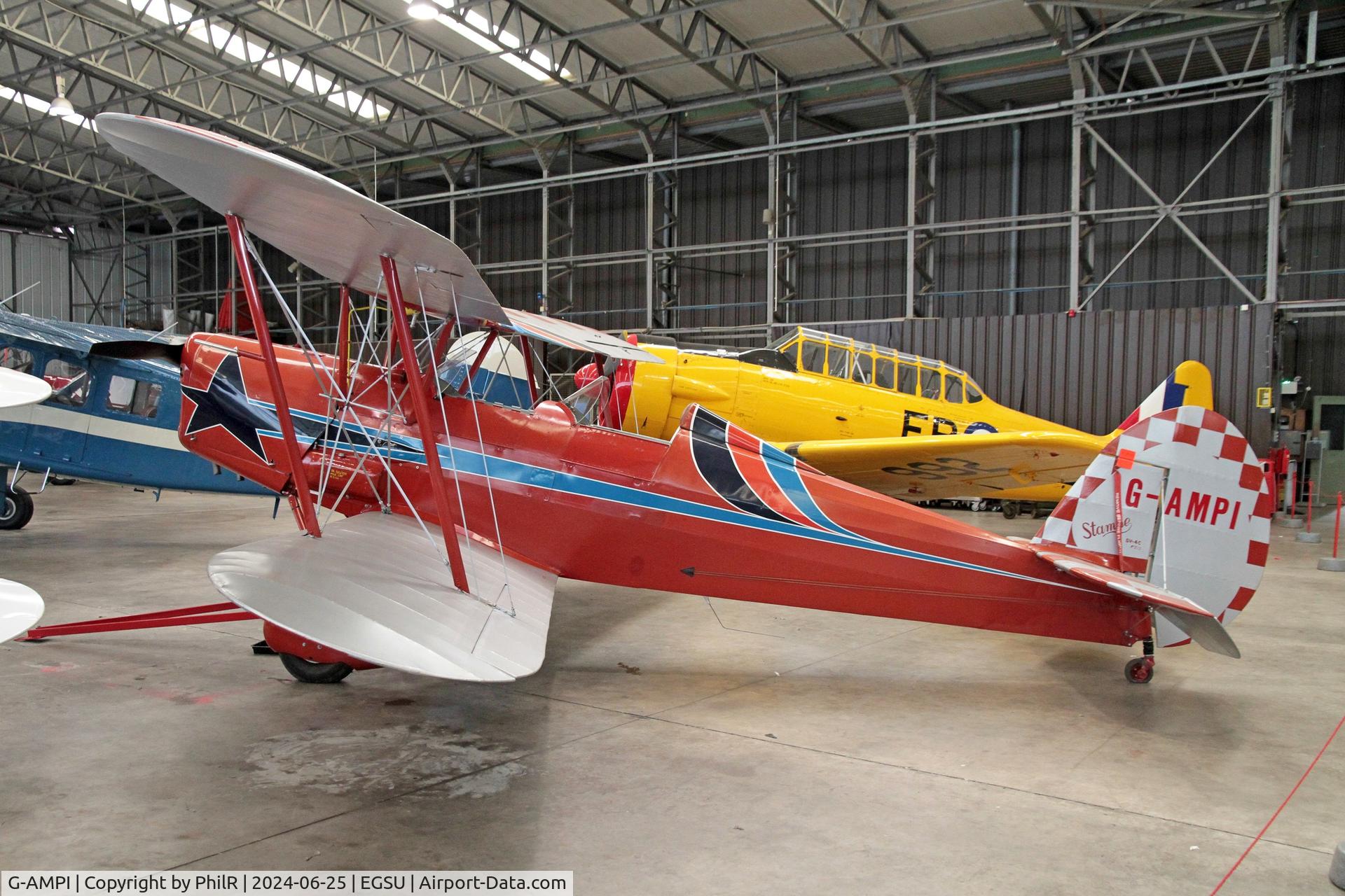 G-AMPI, 1946 Stampe-Vertongen SV-4C C/N 213, G-AMPI 1946 Stampe SV-4C Duxford 25.06.24