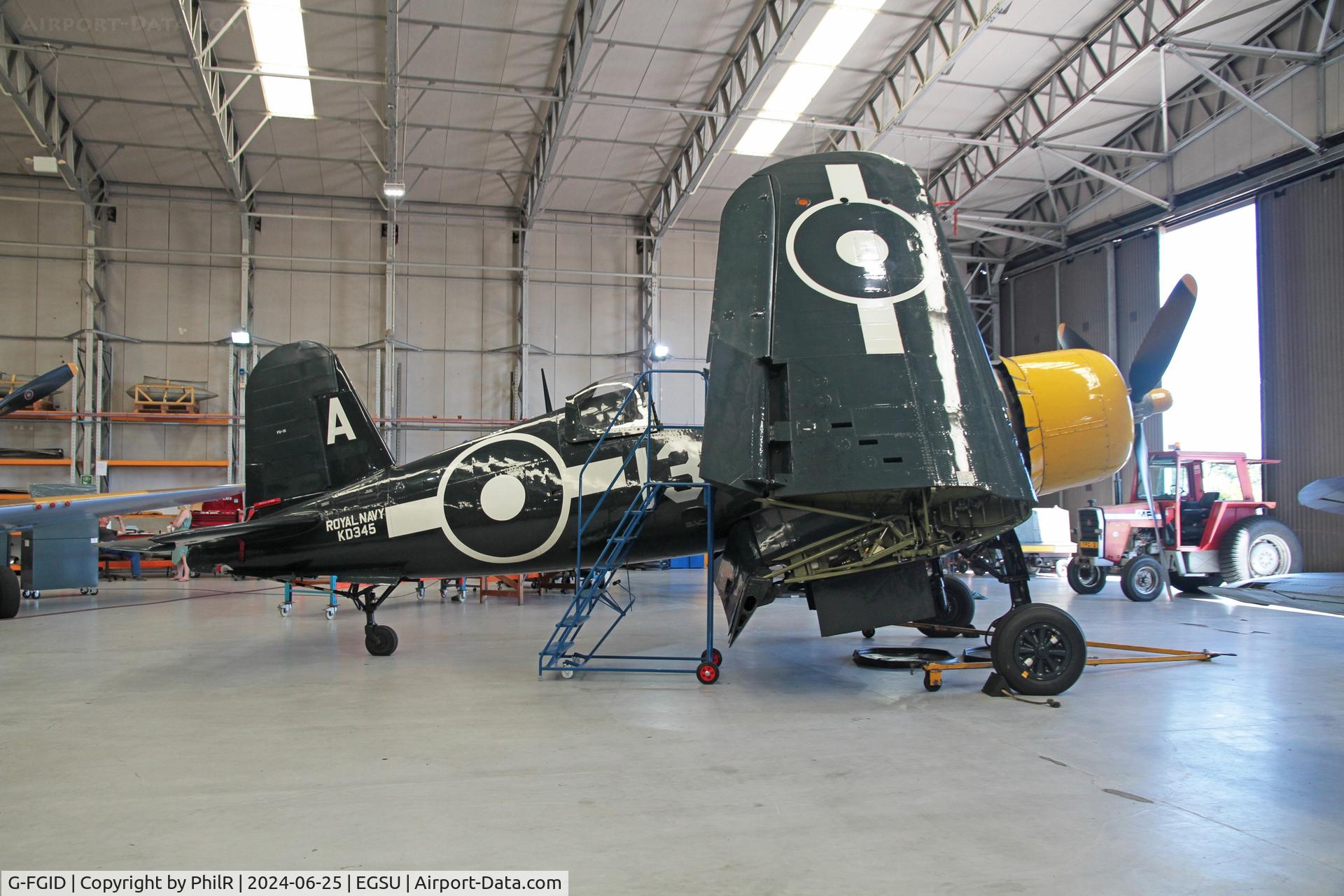 G-FGID, 1945 Goodyear FG-1D Corsair C/N 3111, 'KD345' G-FGID 1945 Goodyear FG-1D Corsair  Royal Navy Duxford 25.06.24