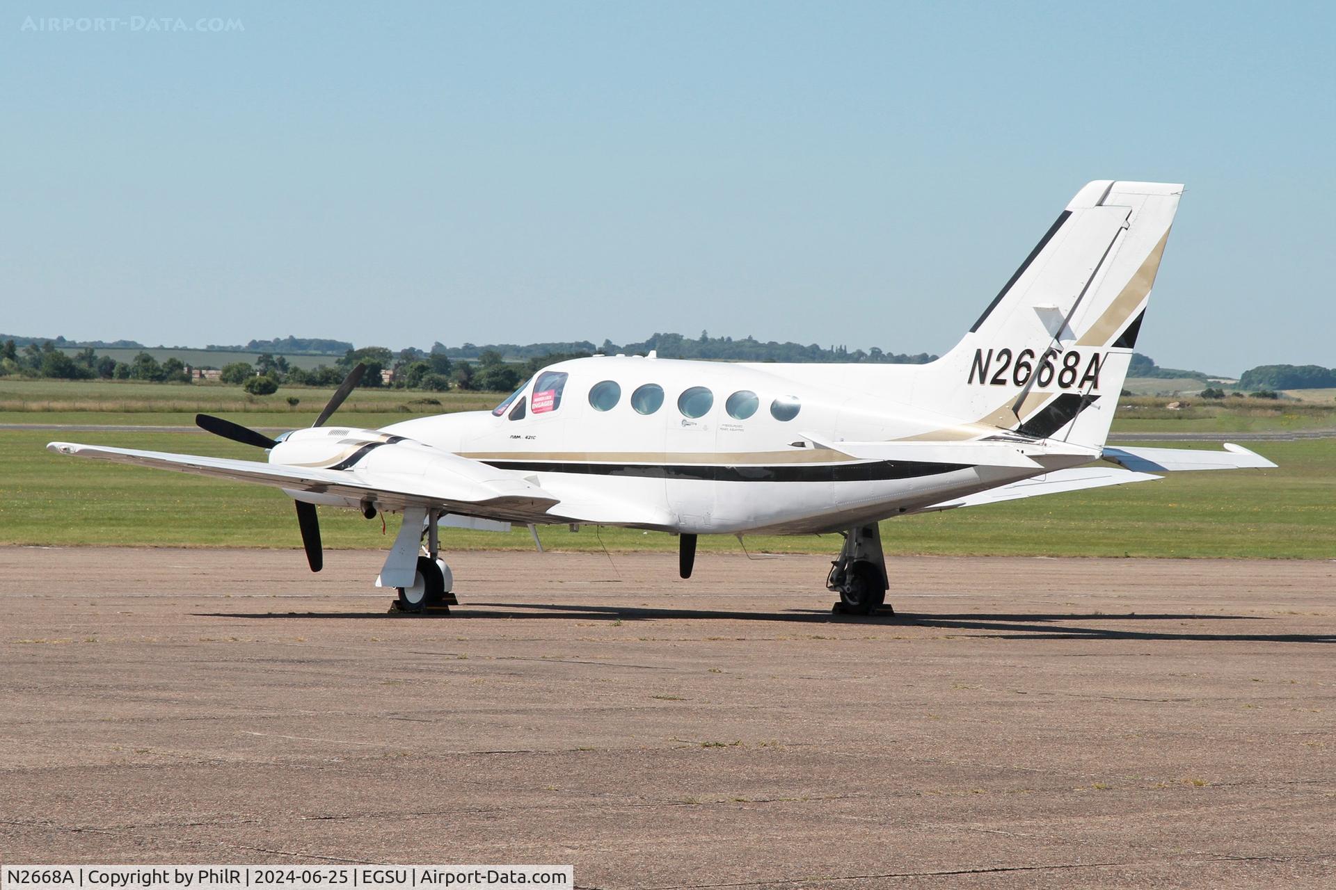N2668A, 1981 Cessna 421C Golden Eagle C/N 421C1216, N2668A 1982 Cessna 421C Duxford 25.06.24