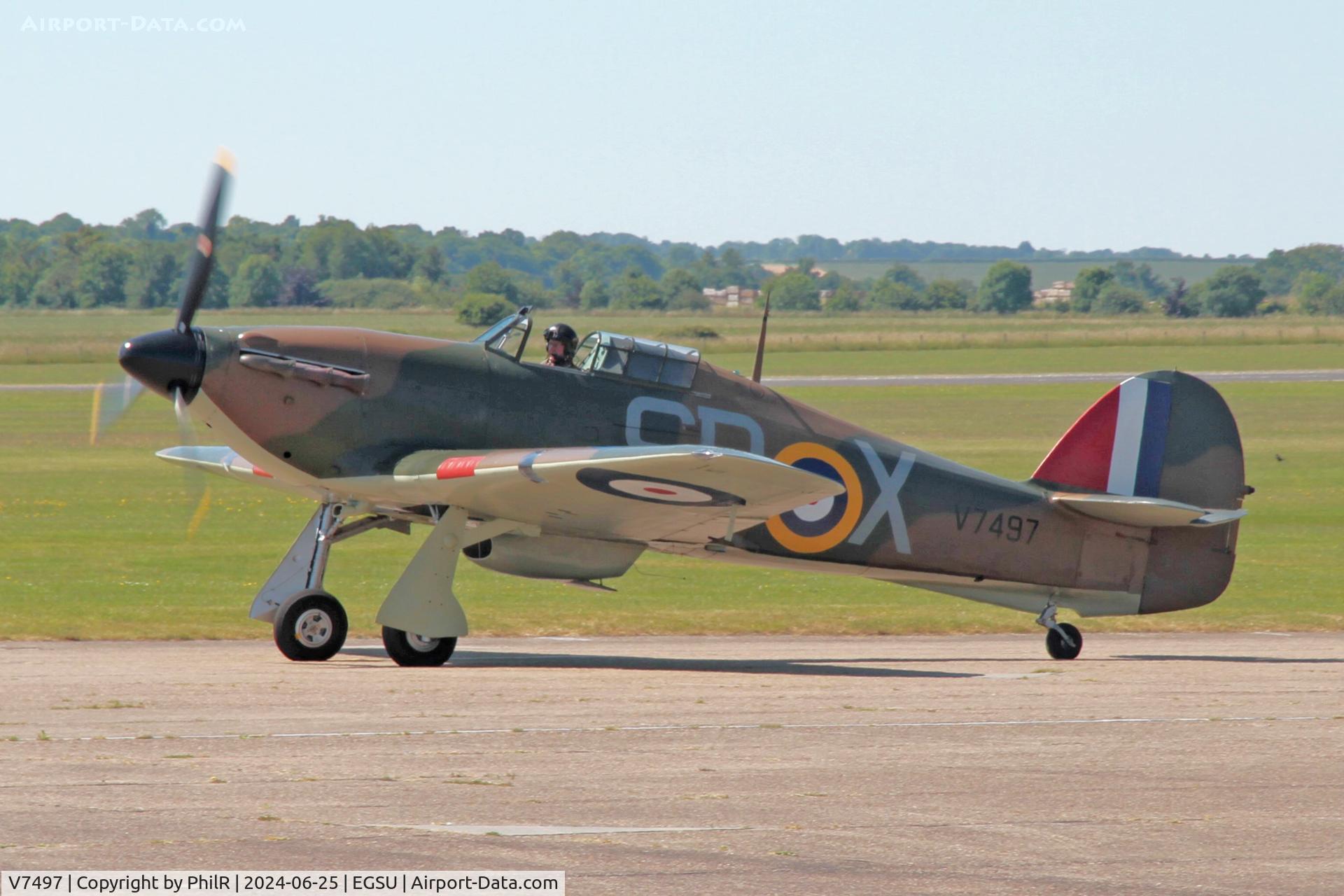 V7497, 1940 Hawker Hurricane I C/N 41H-136172, V7497 (G-HRLI) 1940 Hawker Hurricane l Duxford 25.06.24 (1)