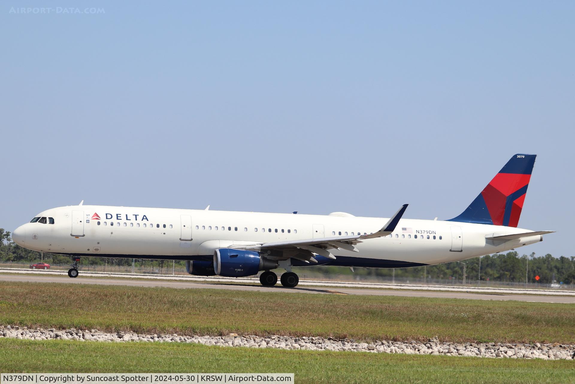 N379DN, 2019 Airbus A321-211 C/N 8914, Delta Flight 2208 taxis at Southwest Florida International Airport prior to flight to Detroit Metro Airport
