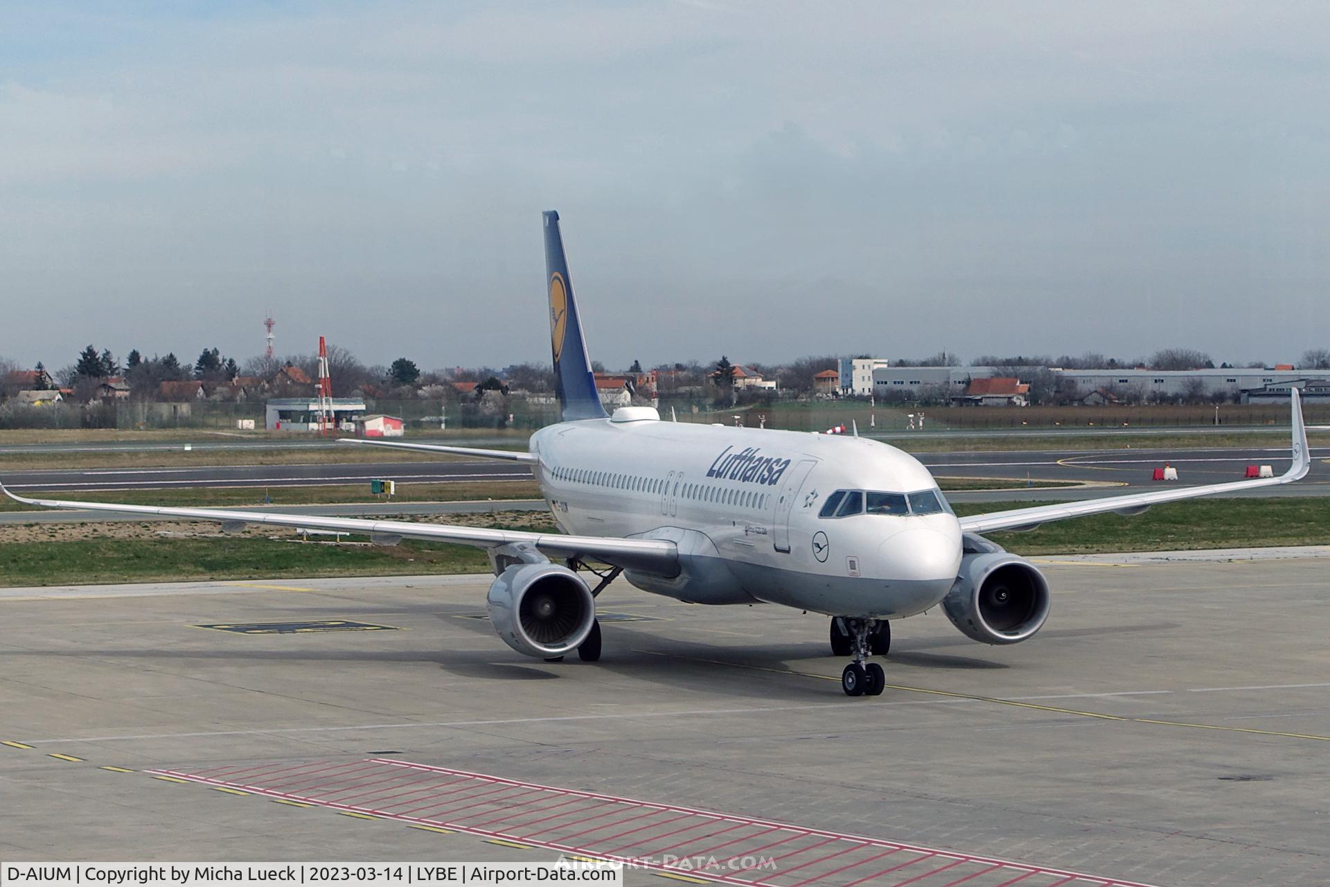 D-AIUM, 2015 Airbus A320-214 C/N 6577, At Nikola Tesla Airport