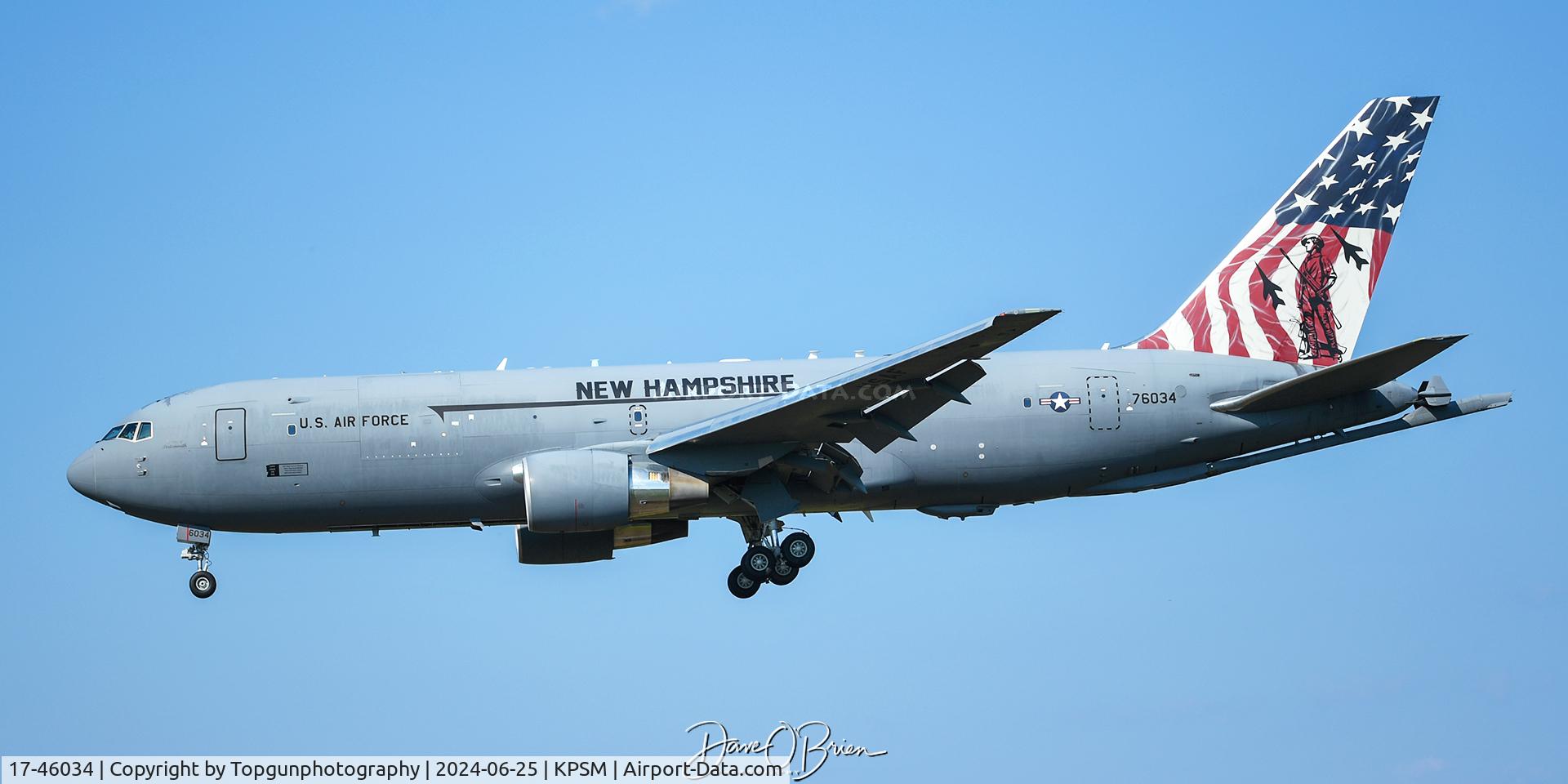 17-46034, 2018 Boeing KC-46A Pegasus C/N 34114, PACK21 returns from a southern sortie