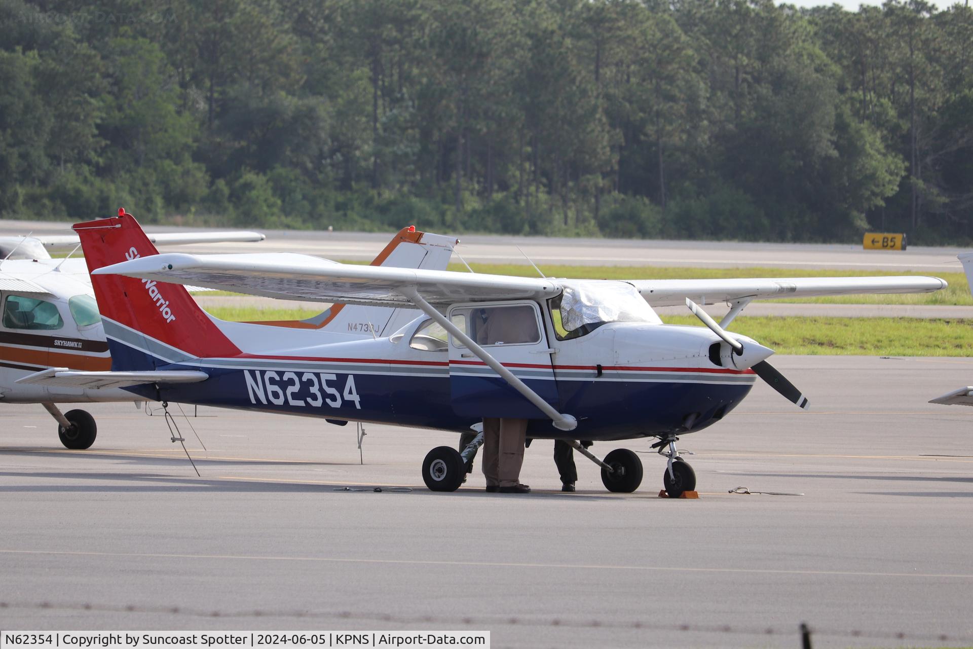 N62354, 1981 Cessna 172P C/N 17275256, SkyWarrior Skyhawk N62354 sits on the ramp at Pensacola International Airport