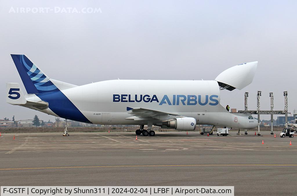 F-GSTF, 2000 Airbus A300B4-608ST Super Transporter C/N 796, Parked for Cargo operations...