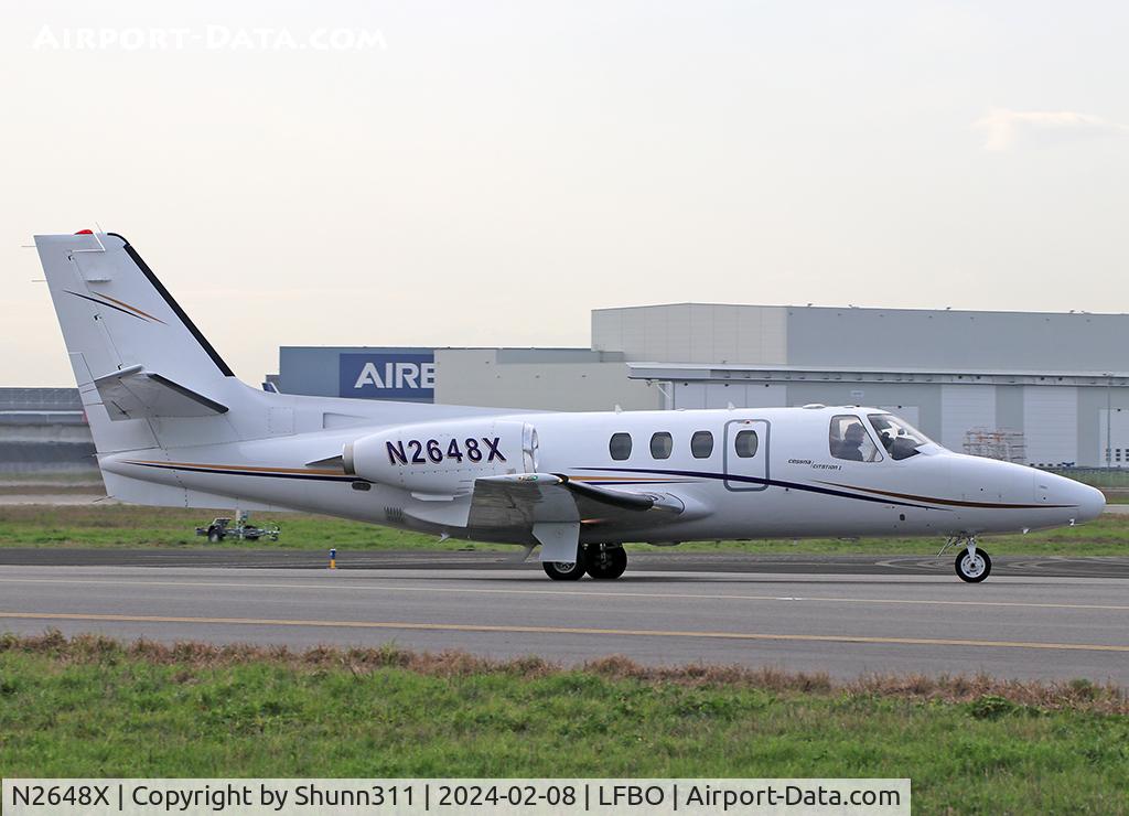 N2648X, 1979 Cessna 501 Citation l SP C/N 501-0105, Taxiing holding point rwy 14L for departure...