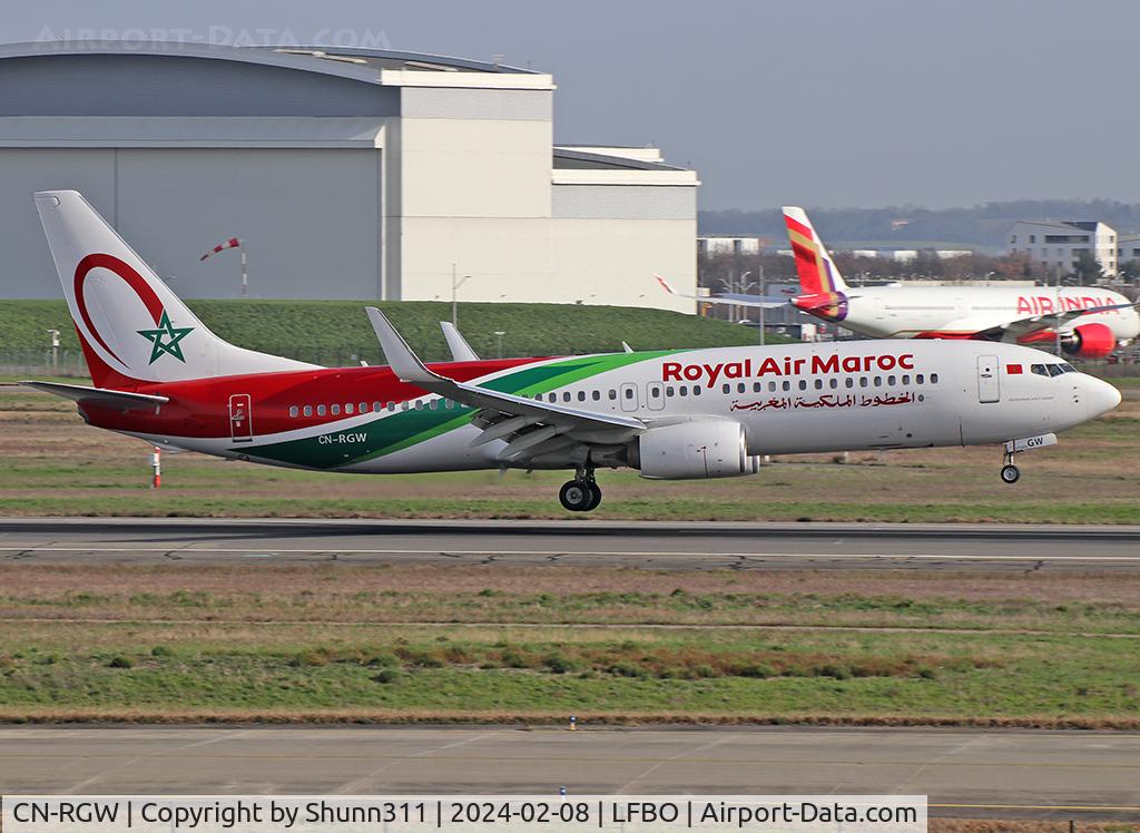 CN-RGW, 2016 Boeing 737-8SH(WL) C/N 41350, Landing rwy 14R