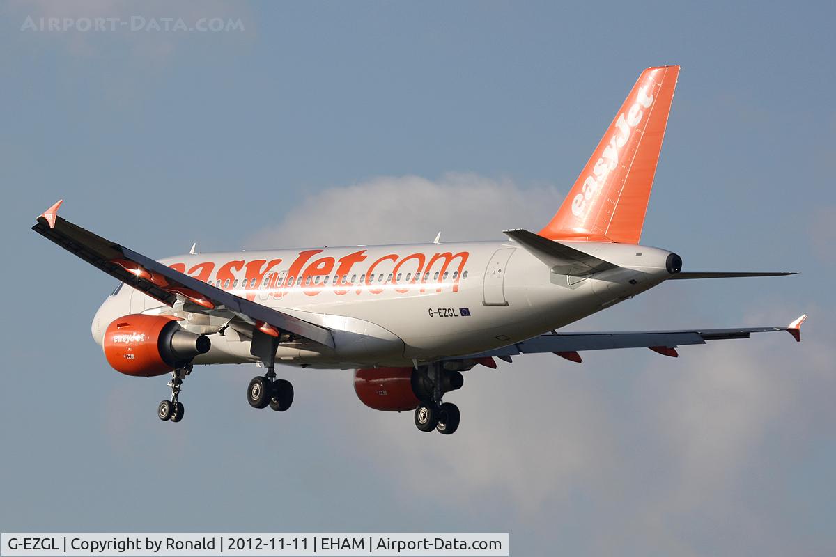G-EZGL, 2011 Airbus A319-111 C/N 4744, at eham