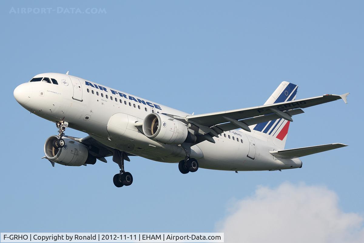 F-GRHO, 2000 Airbus A319-111 C/N 1271, at eham