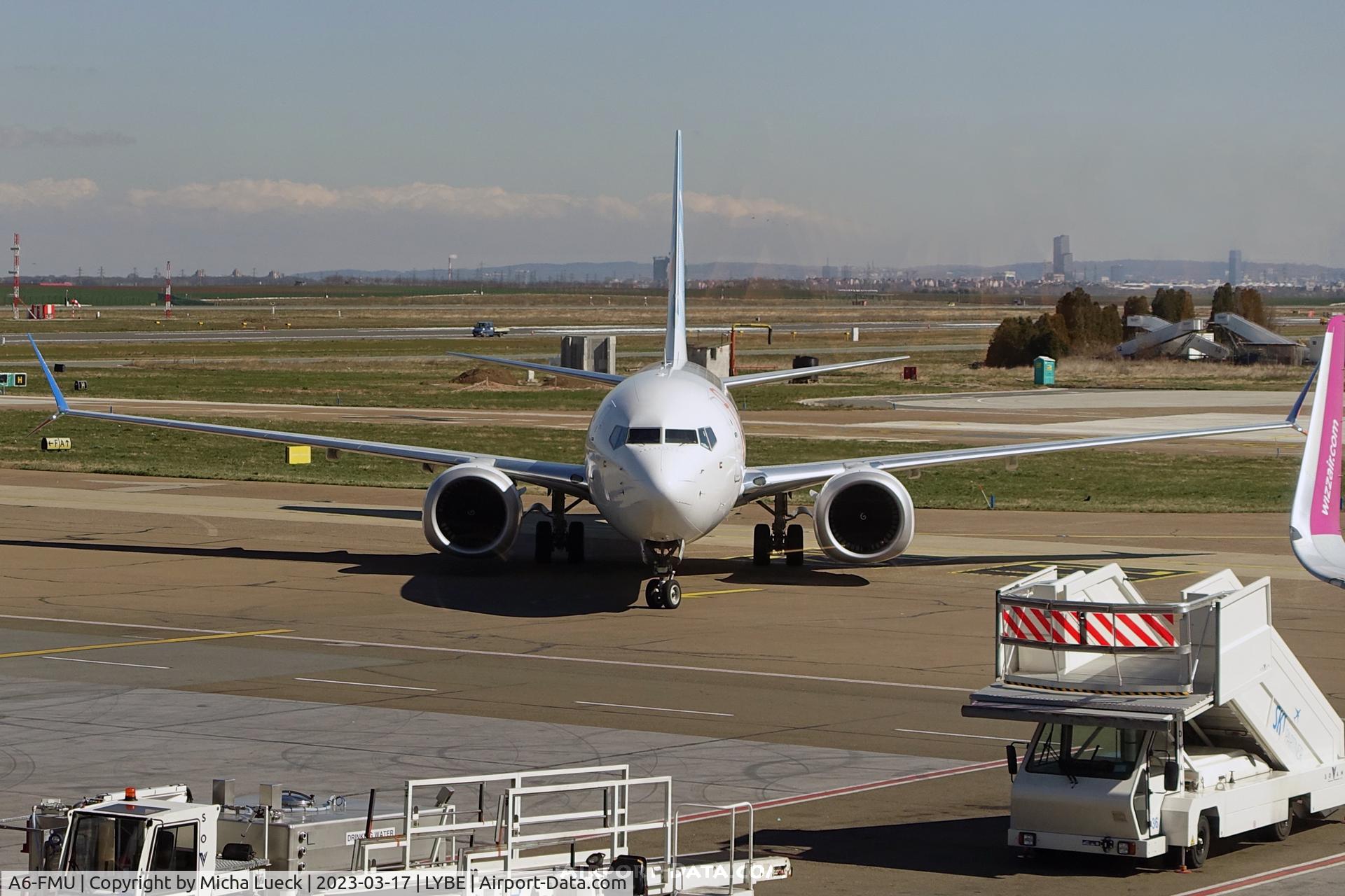 A6-FMU, 2022 Boeing 737 MAX 8 C/N 60996, At Belgrade
