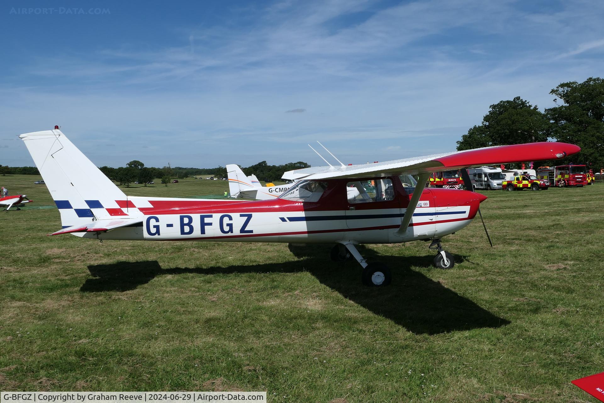 G-BFGZ, 1977 Reims FRA150M Aerobat C/N 0329, Parked at Hevenigham Hall.