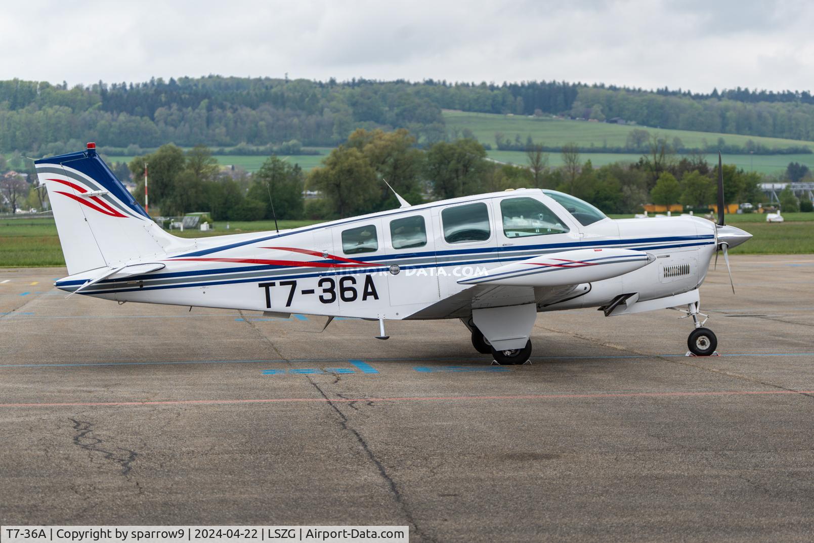 T7-36A, 1992 Beech A36 Bonanza 36 C/N E-2737, At Grenchen