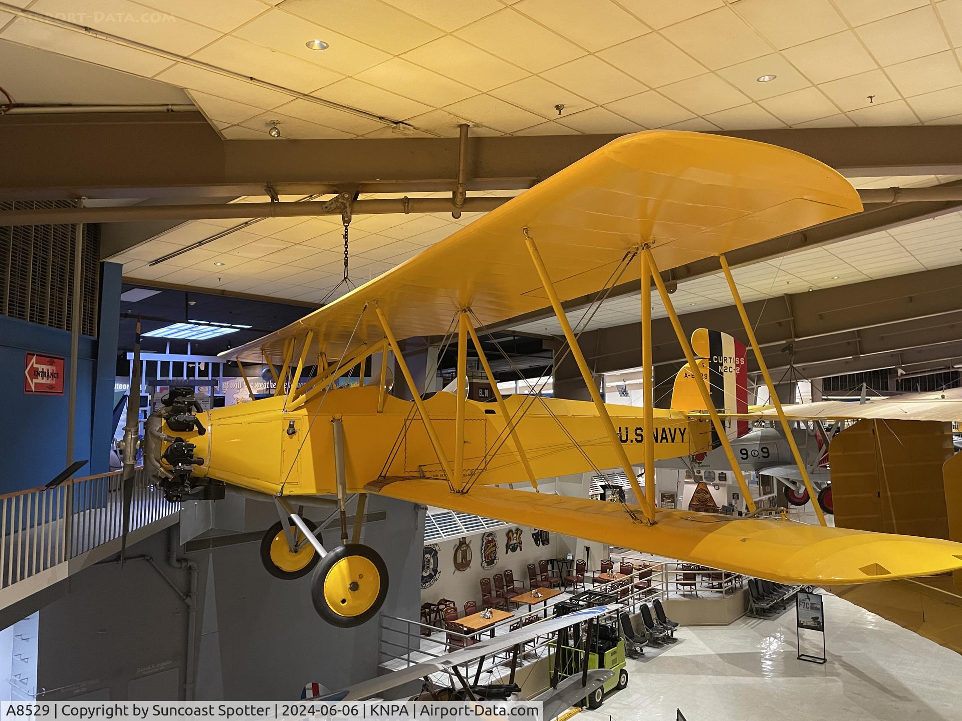 A8529, 1929 Curtiss N2C-2 Fledgling C/N 4, A US Navy N2C Fledgling sits on display at the National Naval Aviation Museum