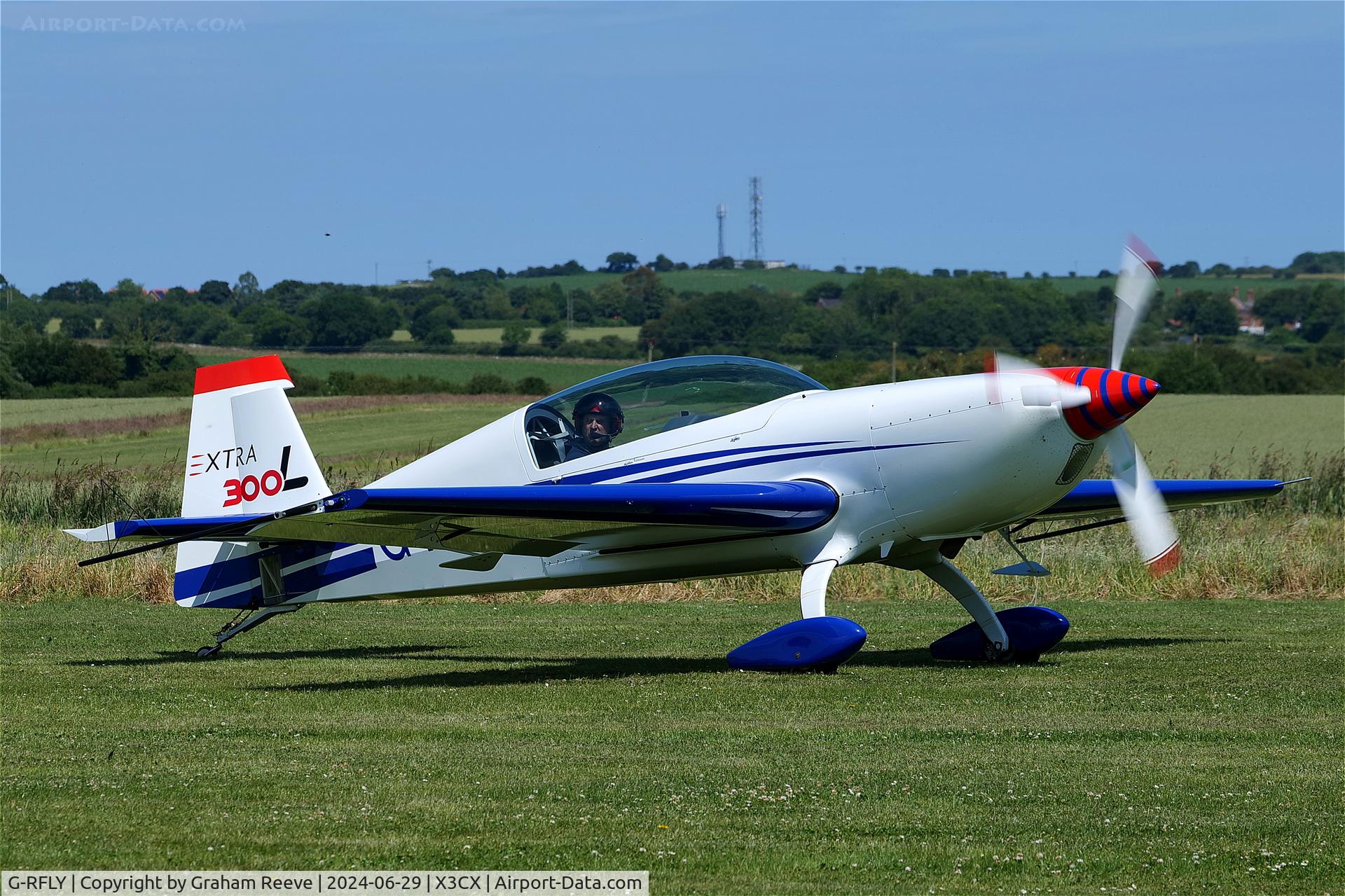 G-RFLY, 2008 Extra EA-300L C/N 1284, Just landed at Northrepps.