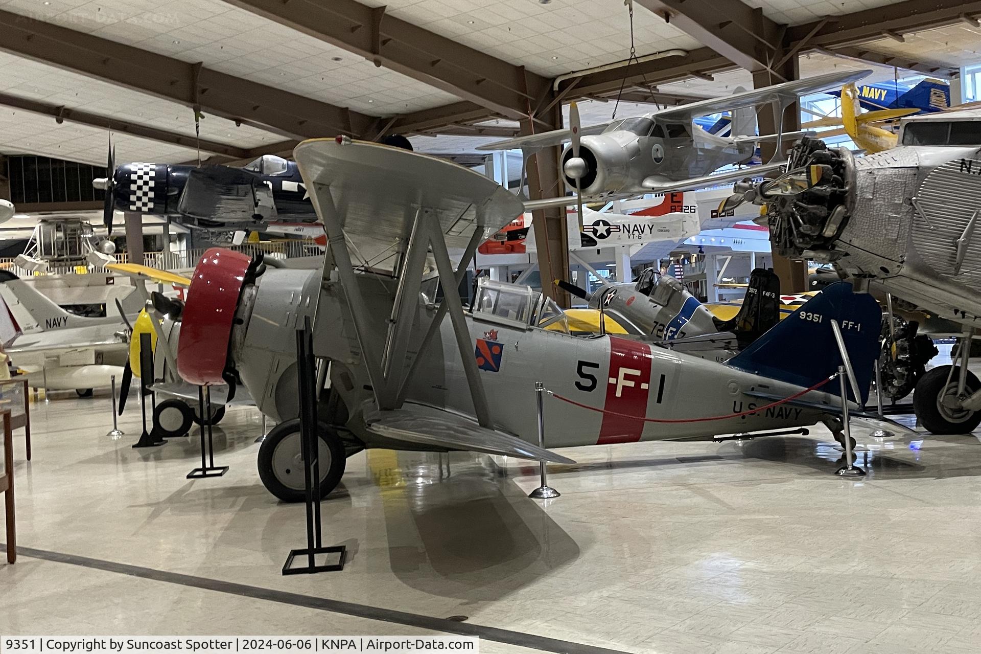 9351, 1936 Grumman FF-1 C/N 101, A US Navy FF-1 from Fighting Squadron 5B on the USS Ranger sits on display at the National Naval Aviation Museum