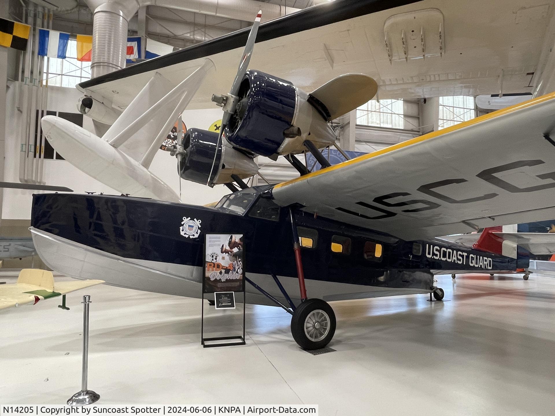 N14205, 1934 Douglas Dolphin 8 C/N 1280, A civilian RD Dolphin in US Coast Guard livery sits on display at the National Naval Aviation Museum