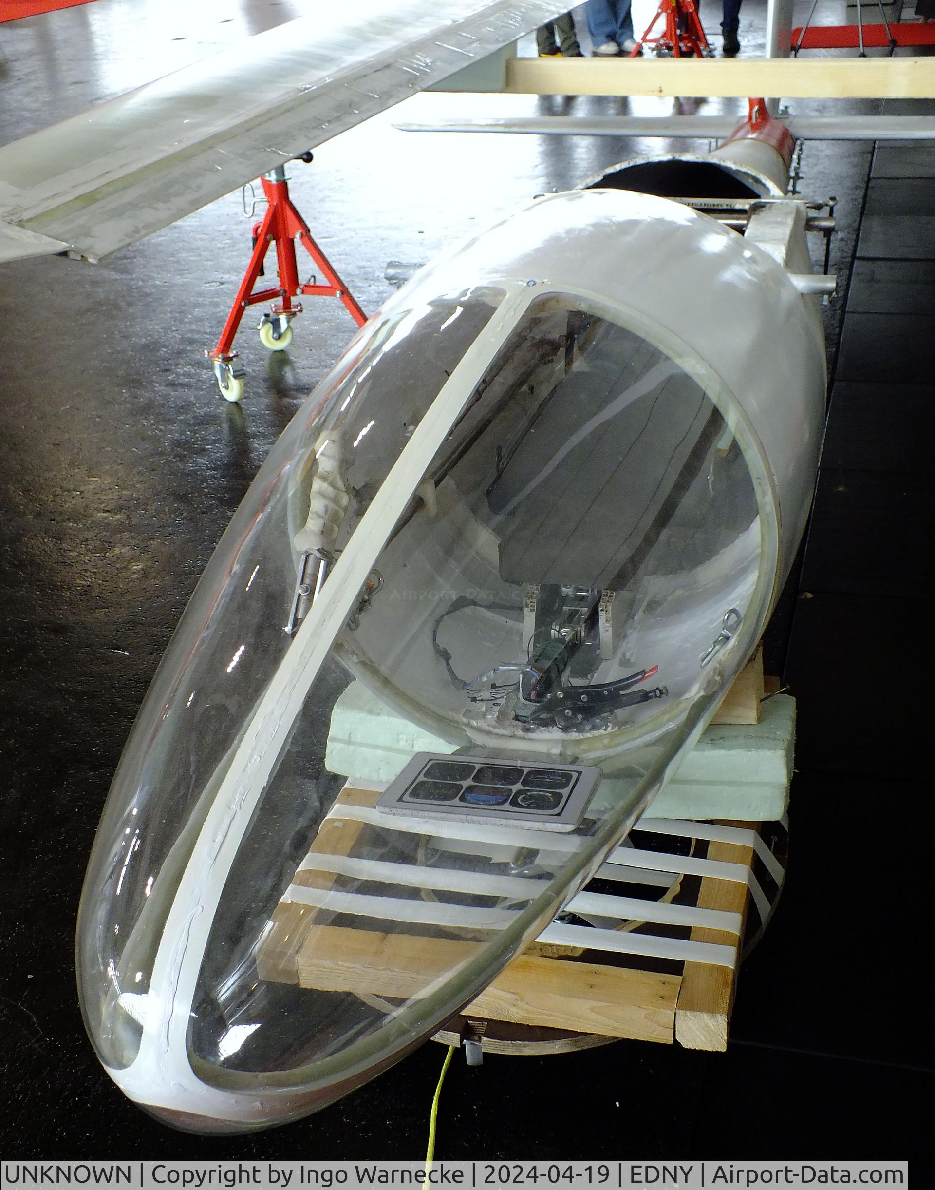 UNKNOWN, 2024 Arno Hoffmann Wabenflugzeugbau Spirit of Sabine C/N 01, Arno Hoffmann Wabenflugzeugbau Spirit of Sabine glider prototype (still incomplete, wings / tailplane dismounted) at the AERO 2024, Friedrichshafen #c