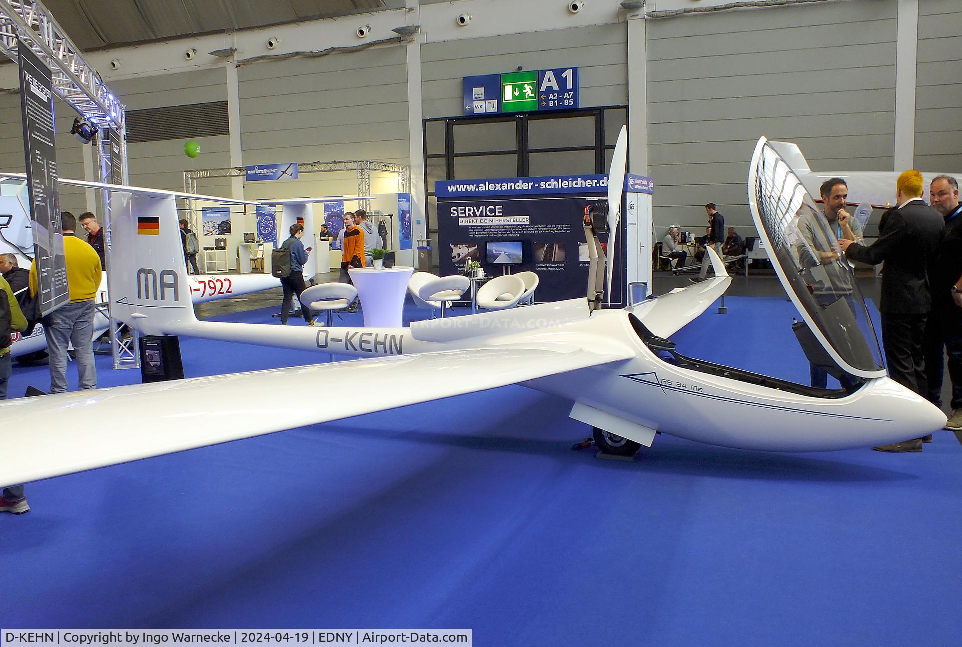 D-KEHN, Schleicher AS-34 Me C/N not found_D-KEHN, Schleicher AS-34 Me with electric motor at AERO 2024, Friedrichshafen