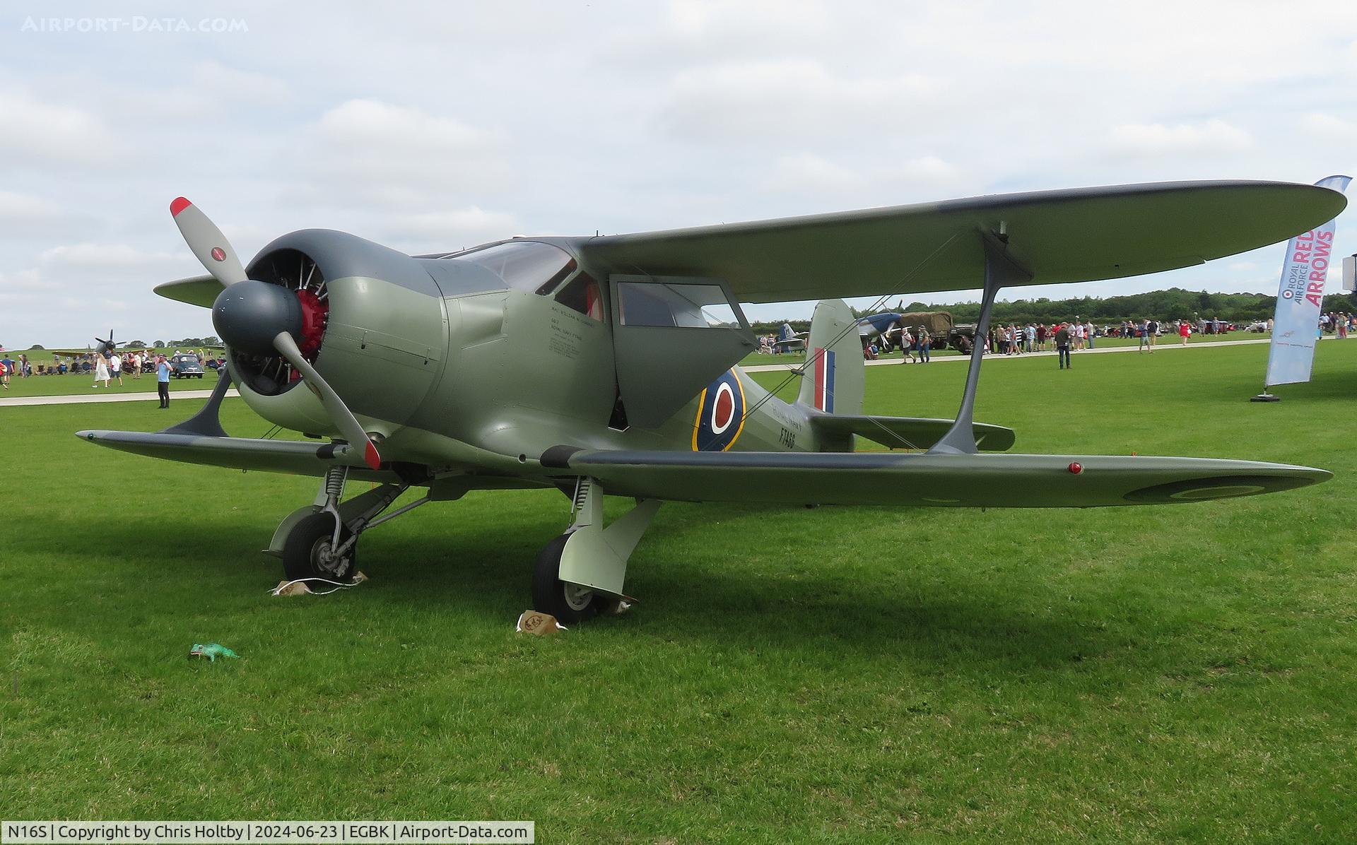 N16S, 1944 Beech D17S Staggerwing C/N 6687, 1944 built Beech Staggerwing on static display at Sywell Airshow 2024