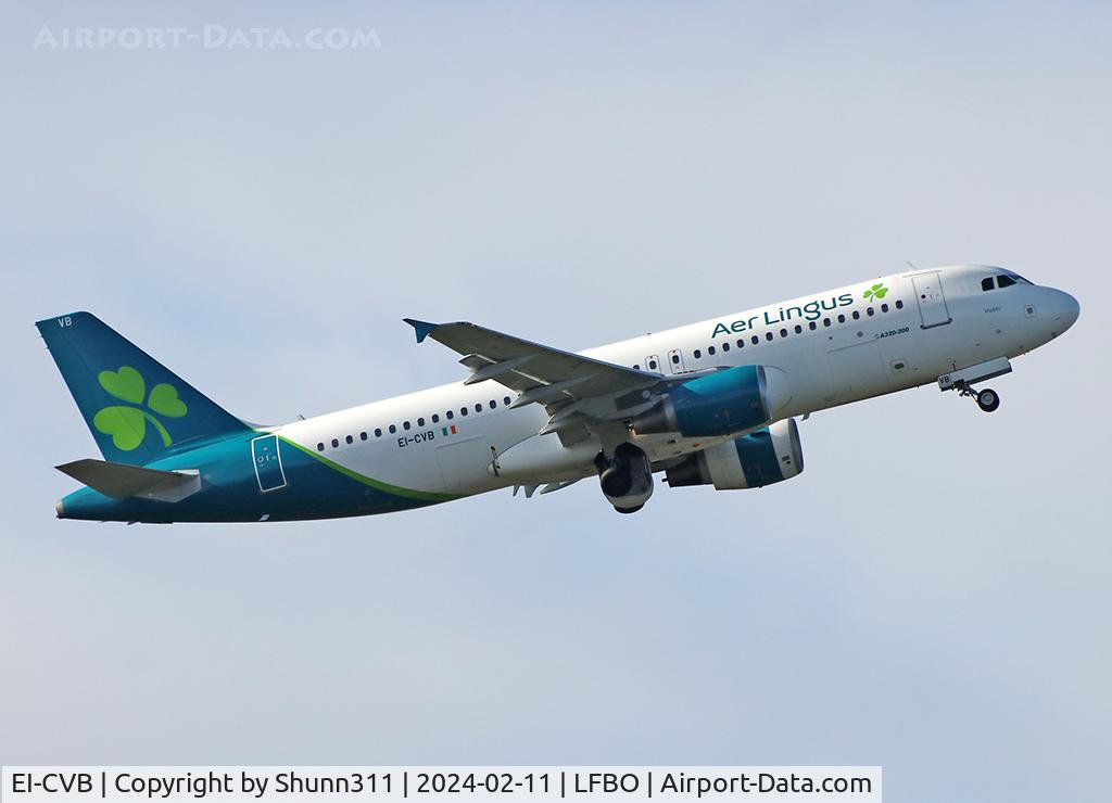 EI-CVB, 2000 Airbus A320-214 C/N 1394, Climbing after take off from rwy 32R... New c/s...