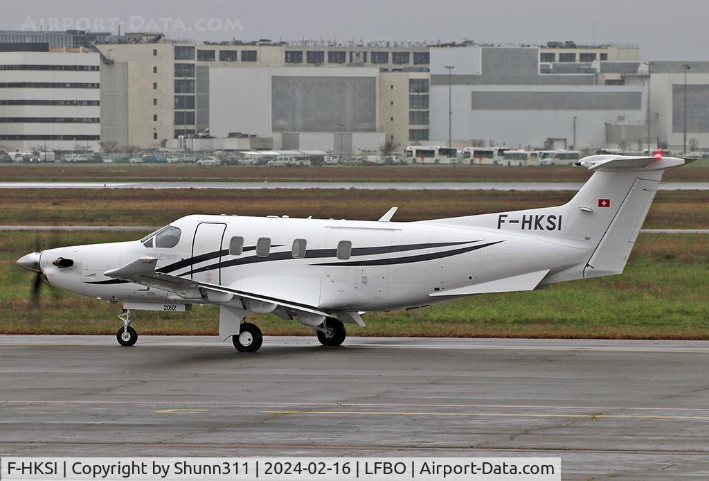 F-HKSI, 2021 Pilatus PC-12/47E NGX C/N 2092, Taxiing for departure...