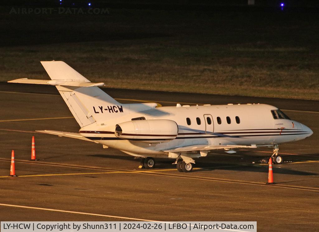 LY-HCW, 1998 Raytheon Hawker 800XP C/N 258398, Parked at the General Aviation area...